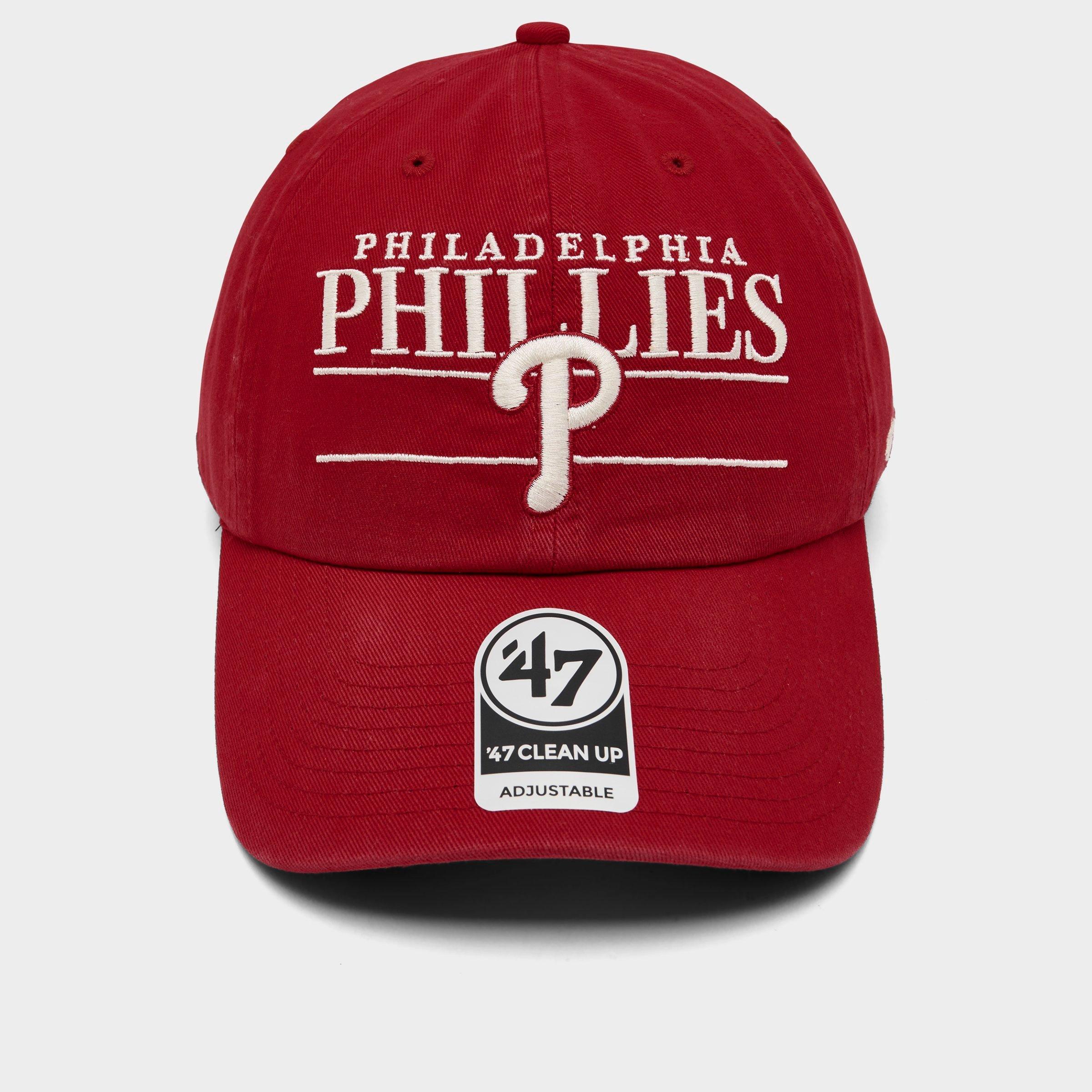 '47 Philadelphia Phillies MLB Team Name & Logo Clean Up Strapback Hat