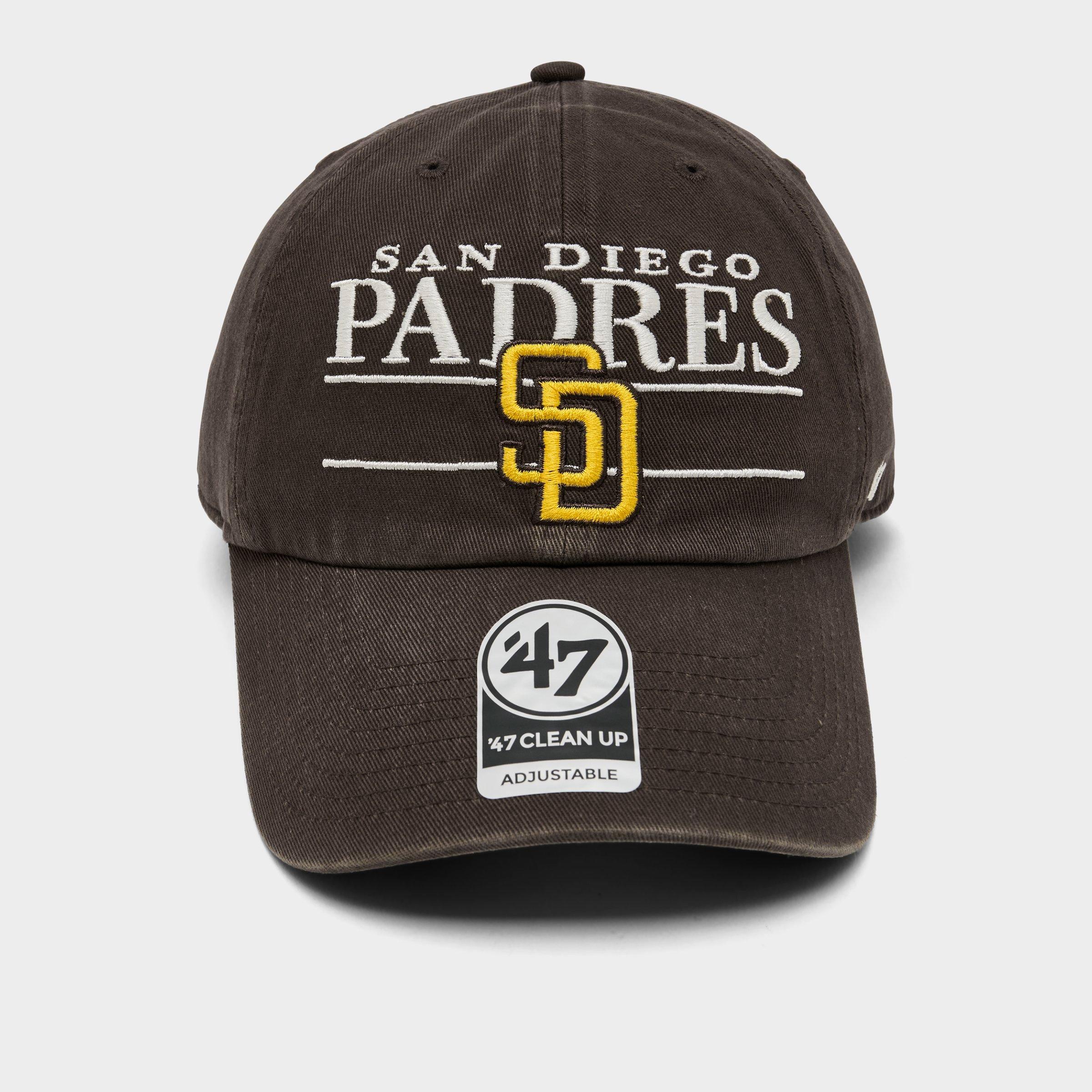 '47 San Diego Padres MLB Team Name & Logo Clean Up Strapback Hat