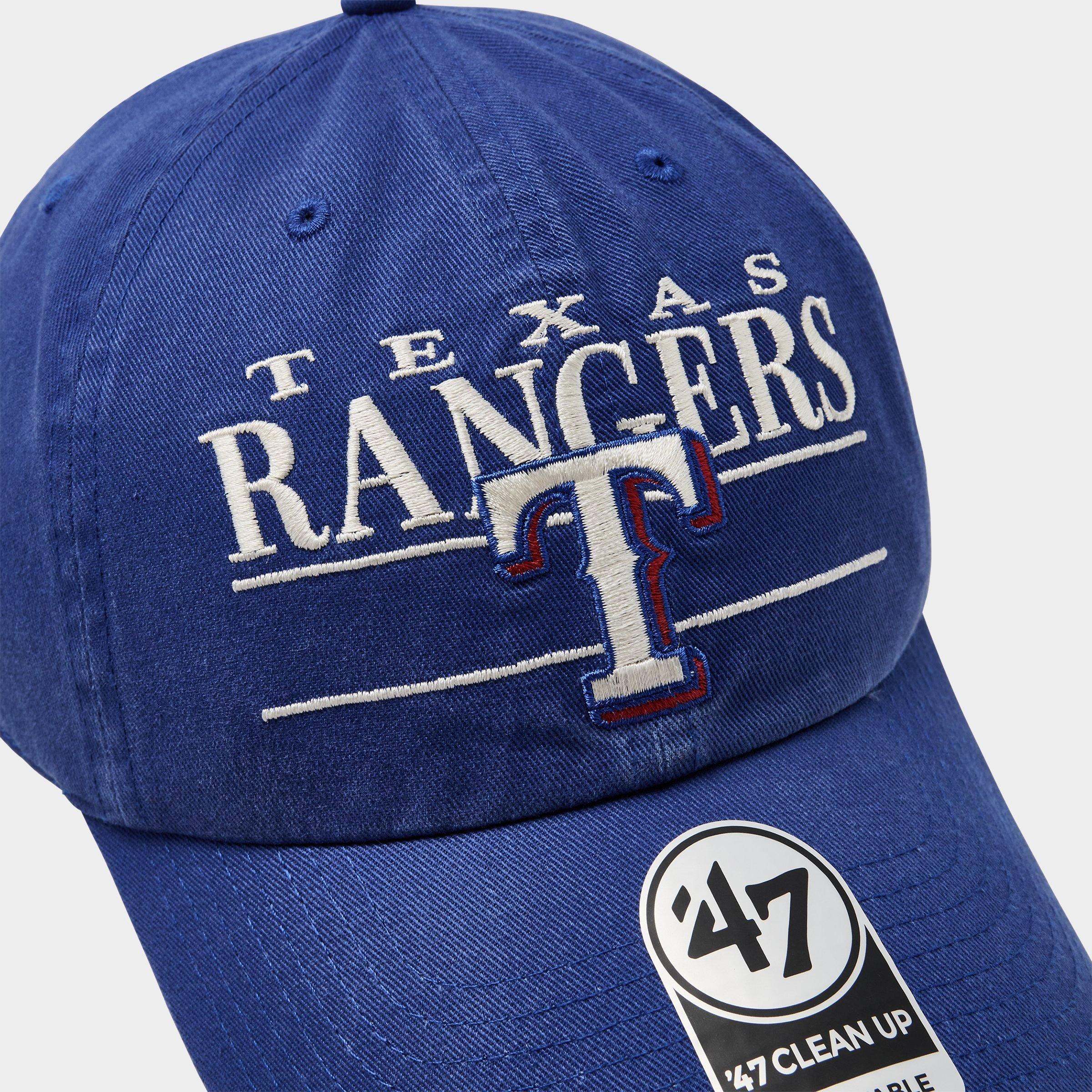 '47 Texas Rangers MLB Team Name & Logo Clean Up Strapback Hat