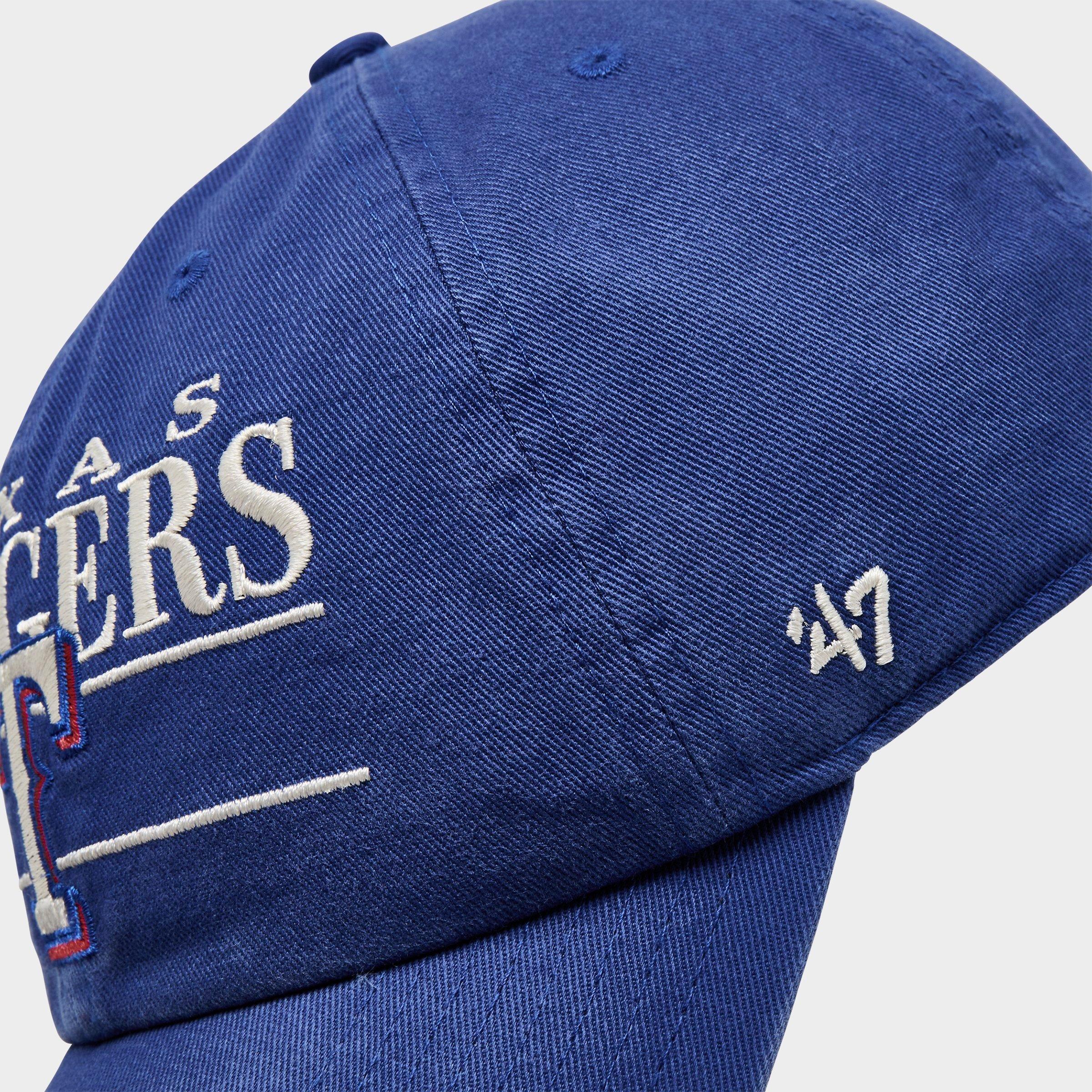'47 Texas Rangers MLB Team Name & Logo Clean Up Strapback Hat