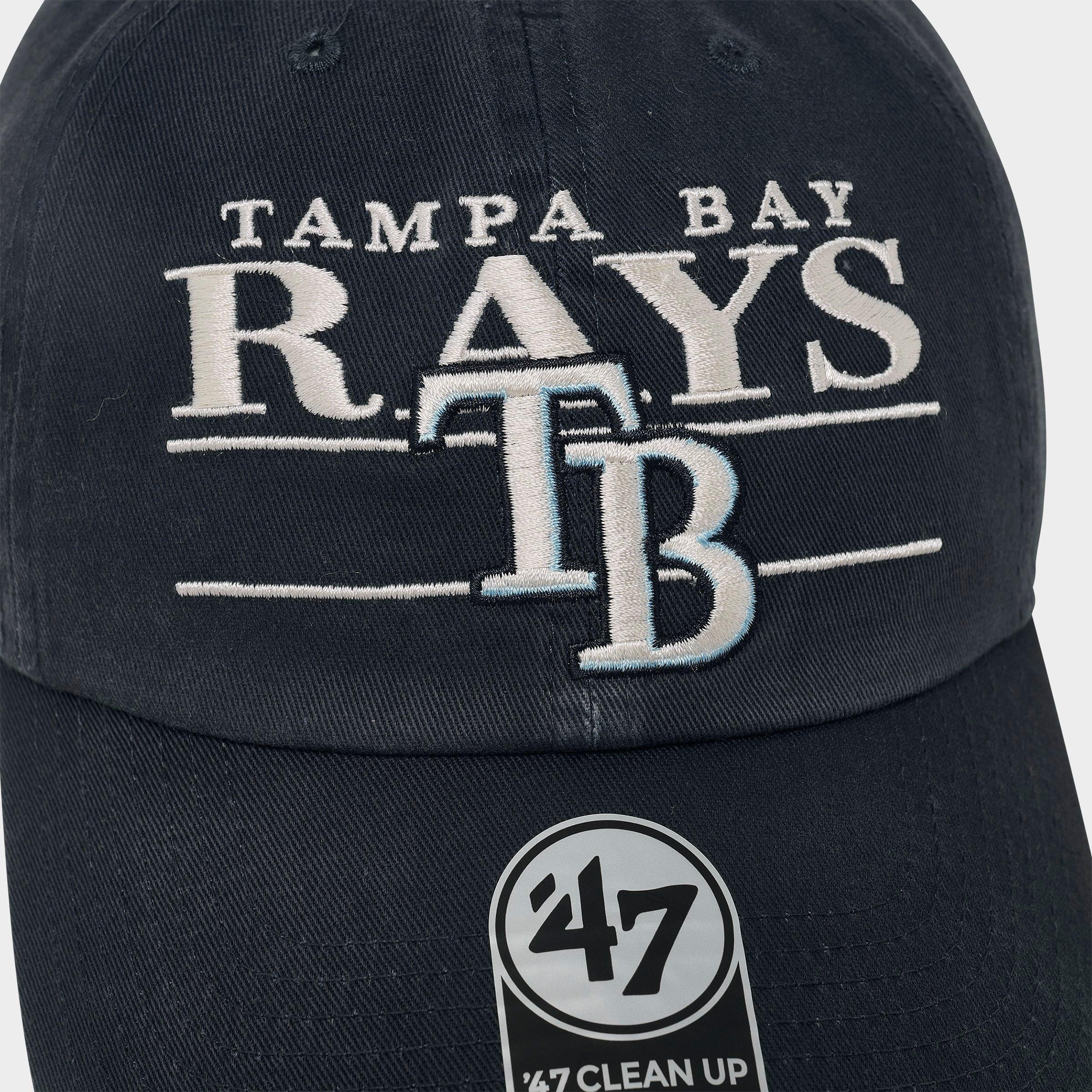 '47 Tampa Bay Rays MLB Team Name & Logo Clean Up Strapback Hat