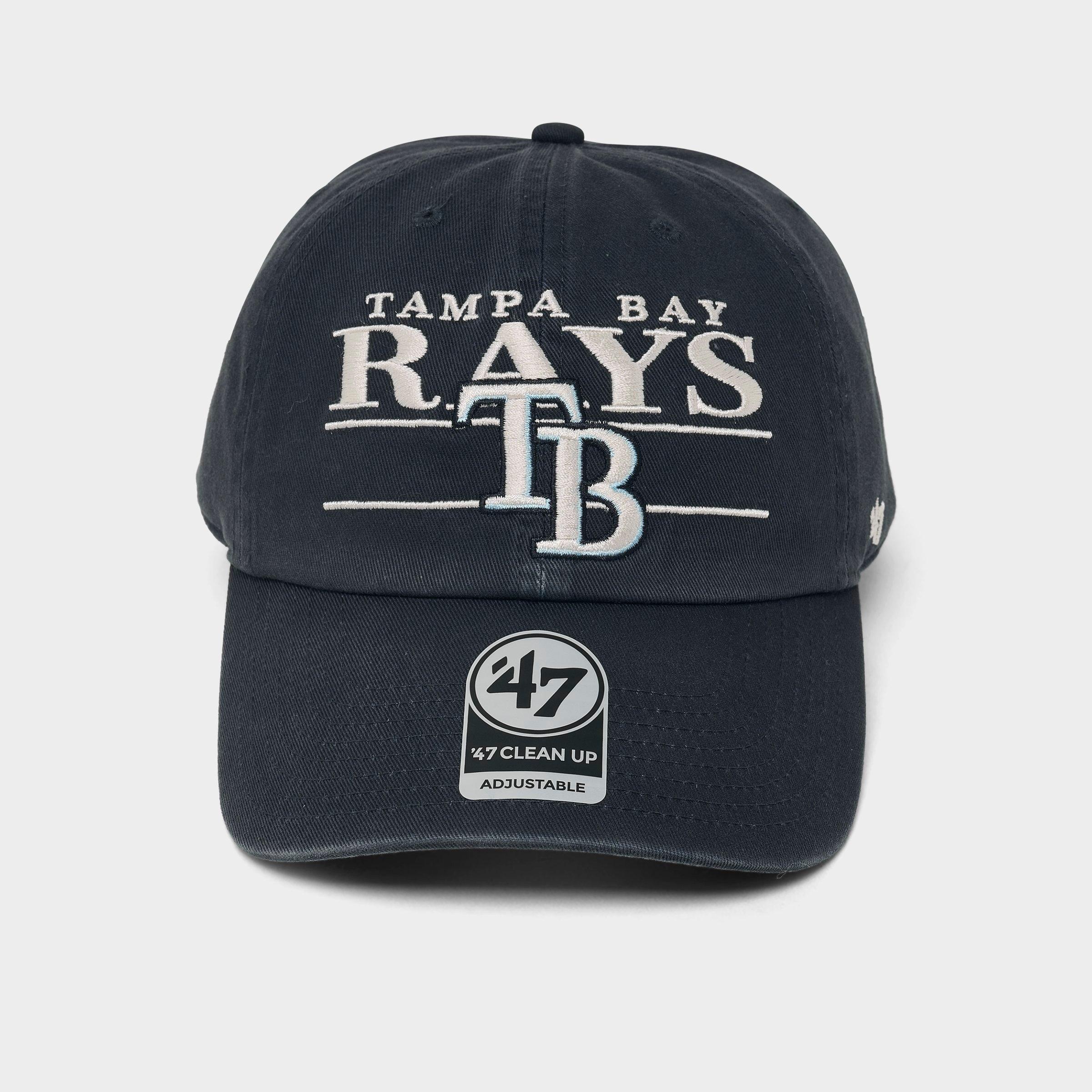 '47 Tampa Bay Rays MLB Team Name & Logo Clean Up Strapback Hat