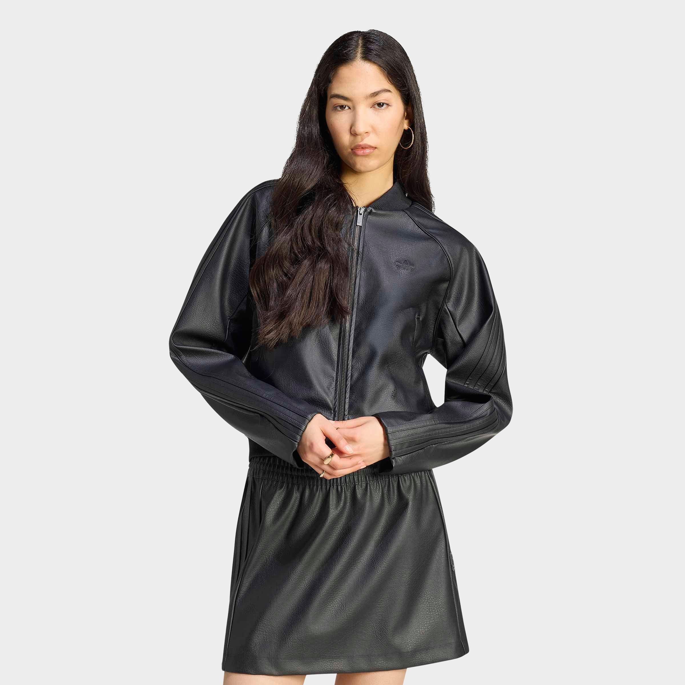 Women's adidas Originals Pleather Superstar Full-Zip Track Top