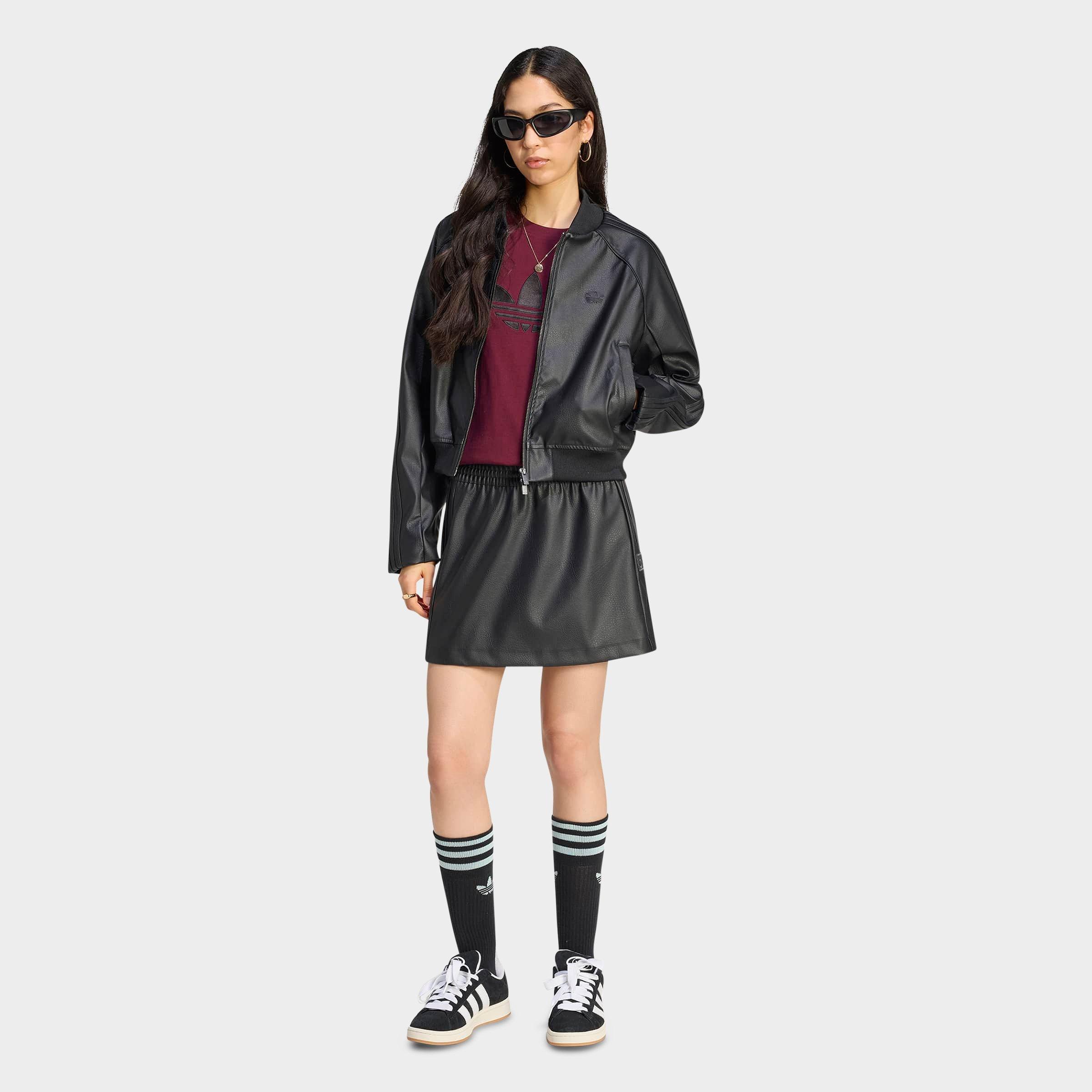 Women's adidas Originals Pleather Superstar Full-Zip Track Top