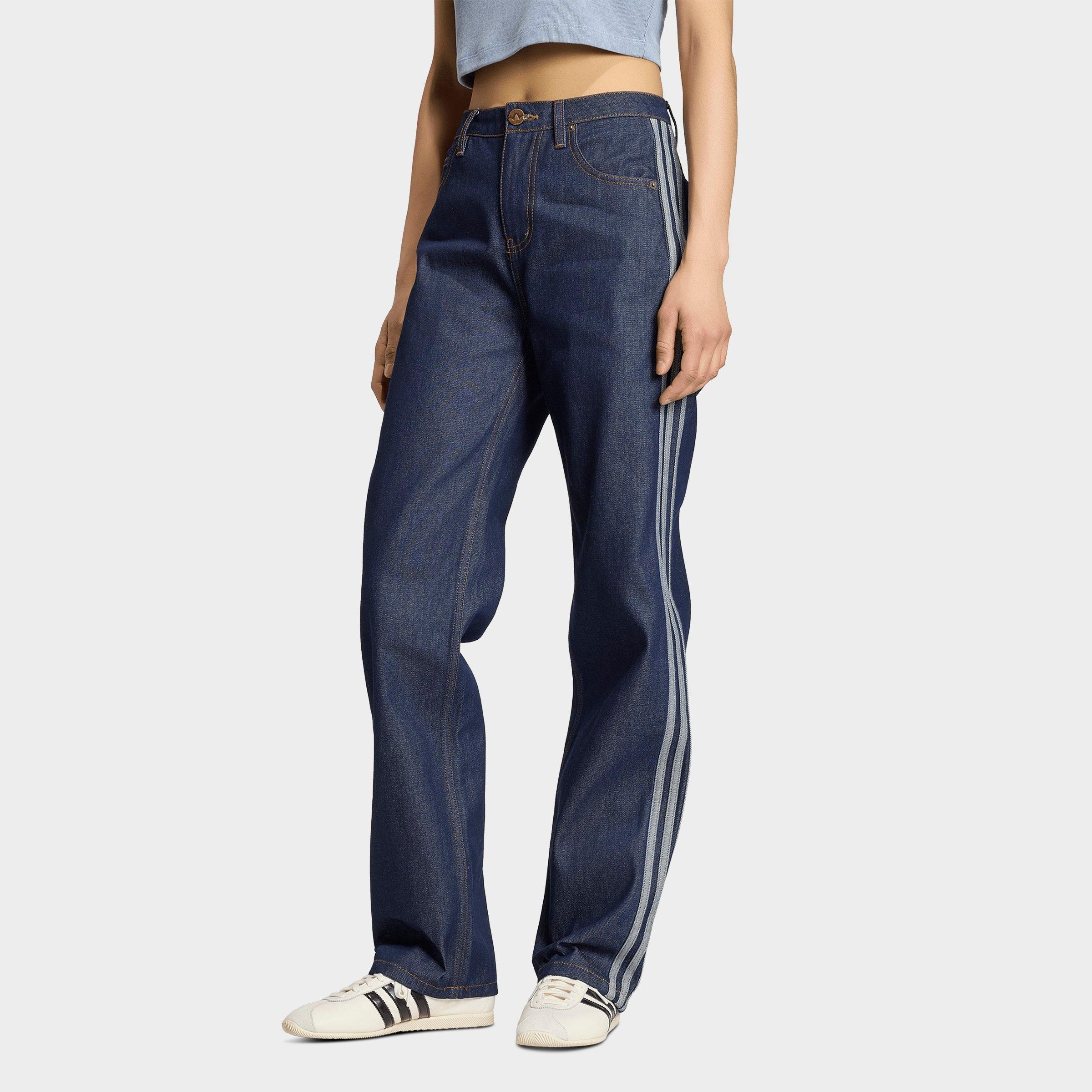 Women's adidas Originals Firebird Denim Mid-Rise Straight Pants
