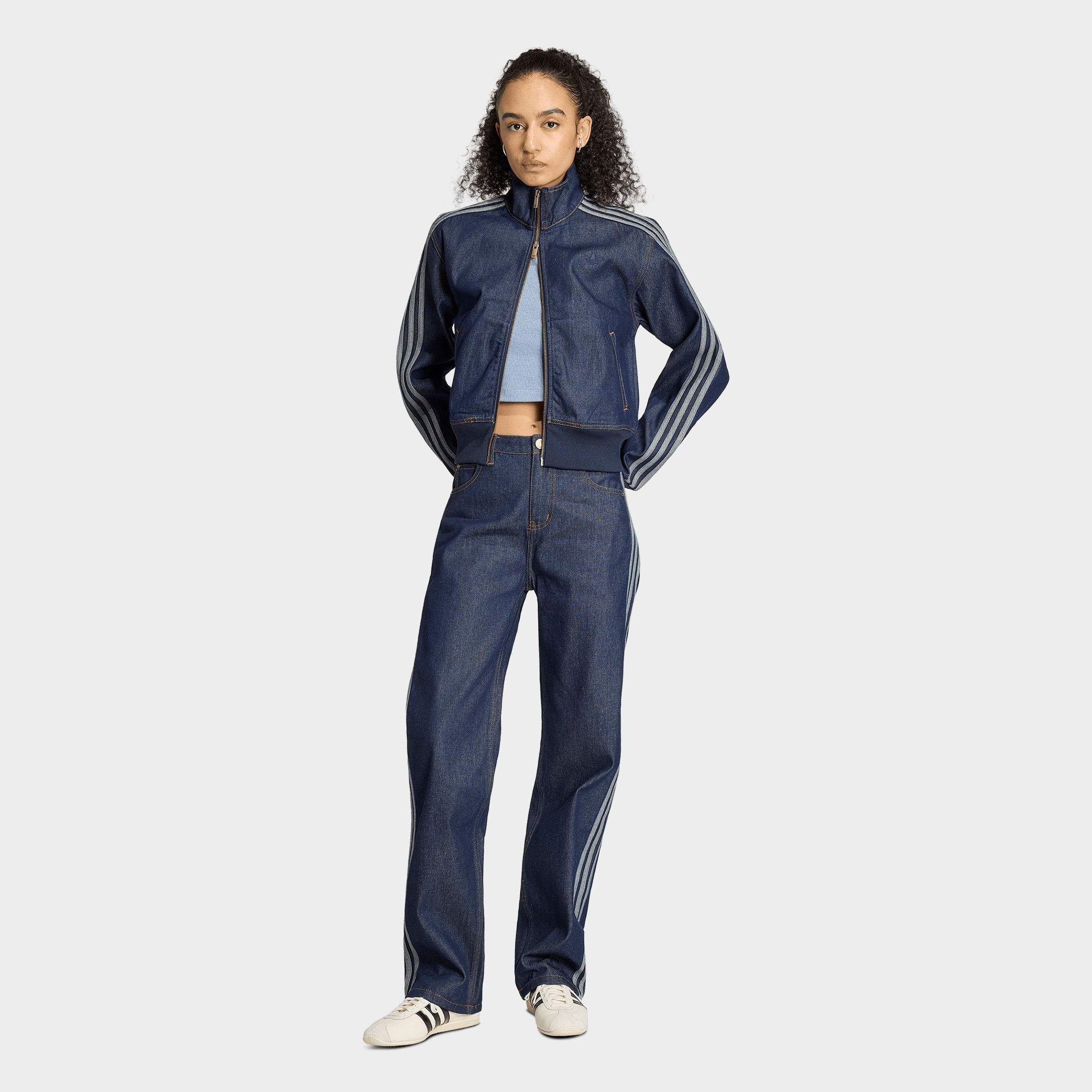 Women's adidas Originals Firebird Denim Mid-Rise Straight Pants