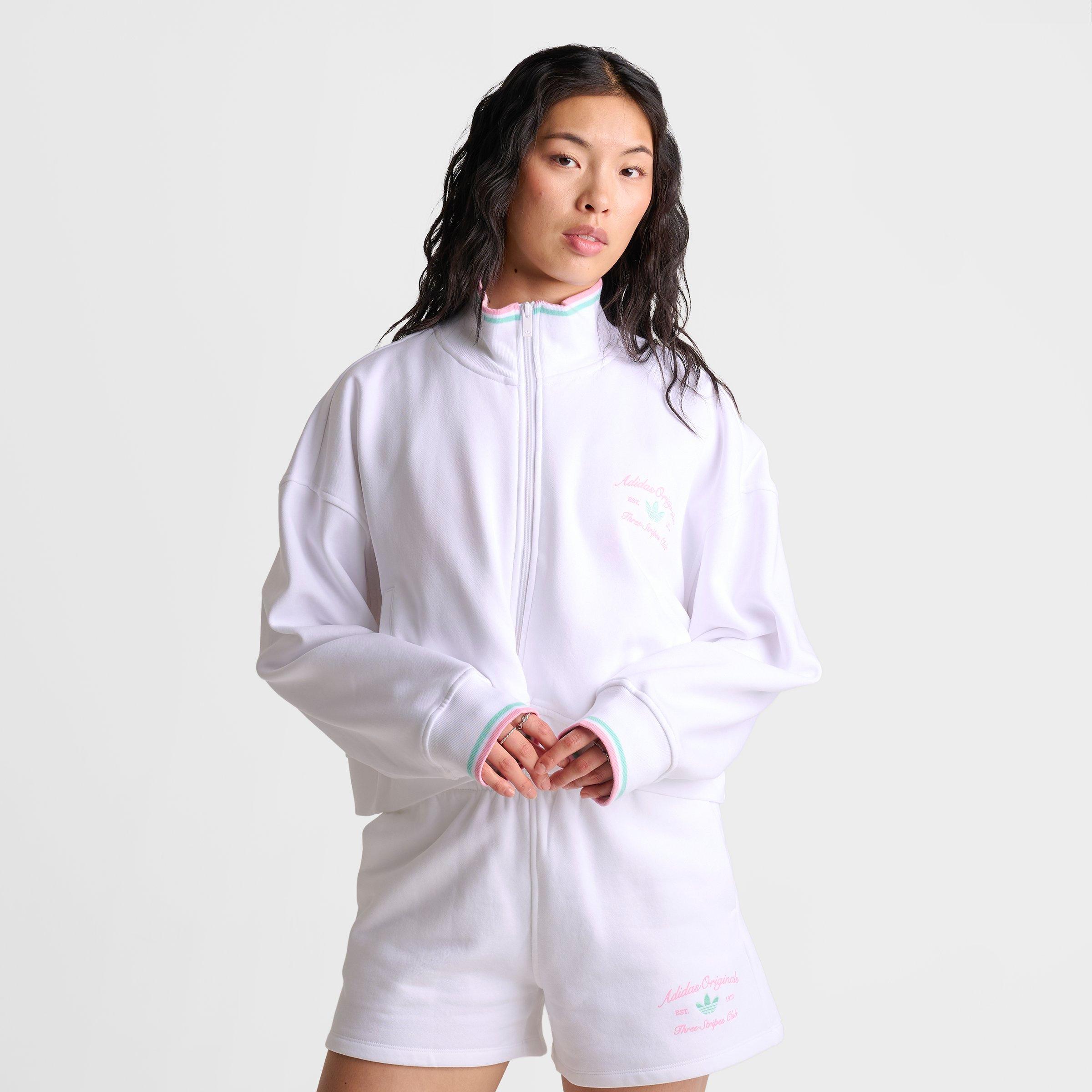 Women's adidas Originals Classic Sport Script Fleece Track Top