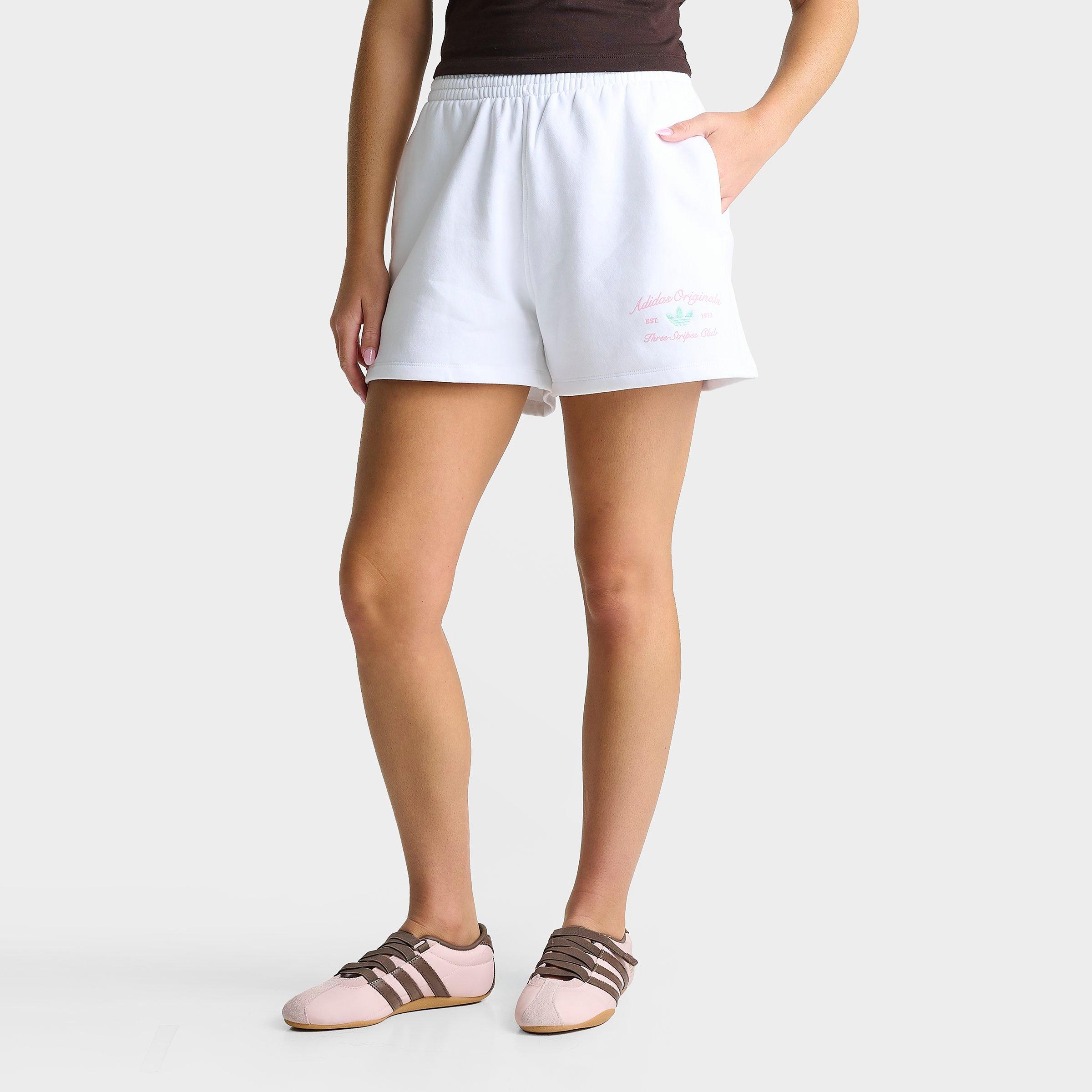 Women's adidas Originals Classic Sport Script Logo Fleece Shorts