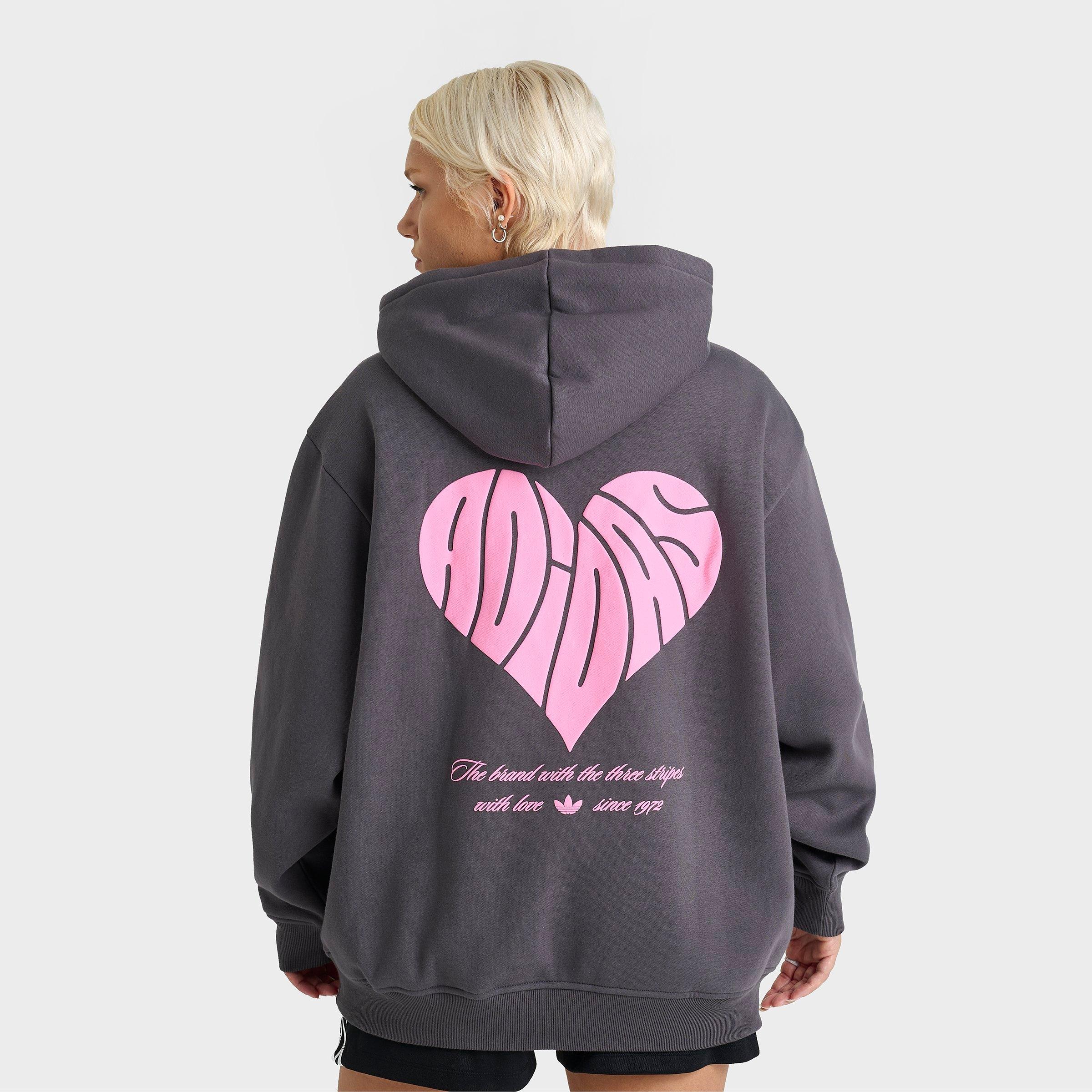 Women's adidas Originals Bubble Heart Oversized Pullover Hoodie
