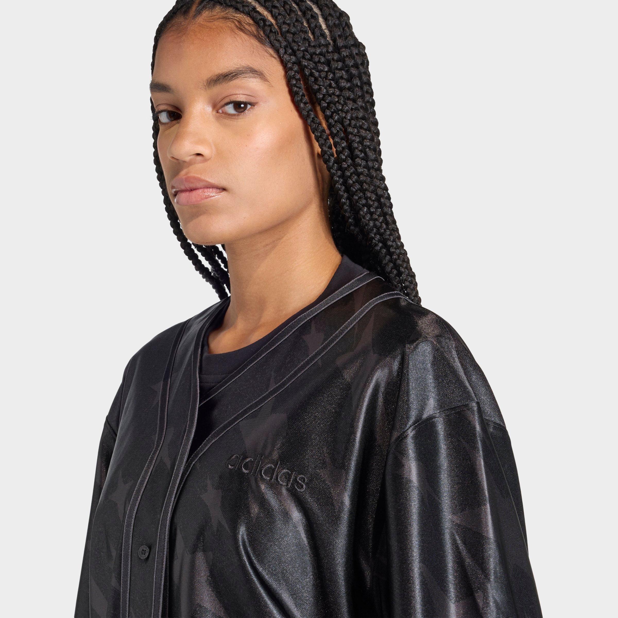 Women's adidas Originals Denim Graphic Baseball Jersey