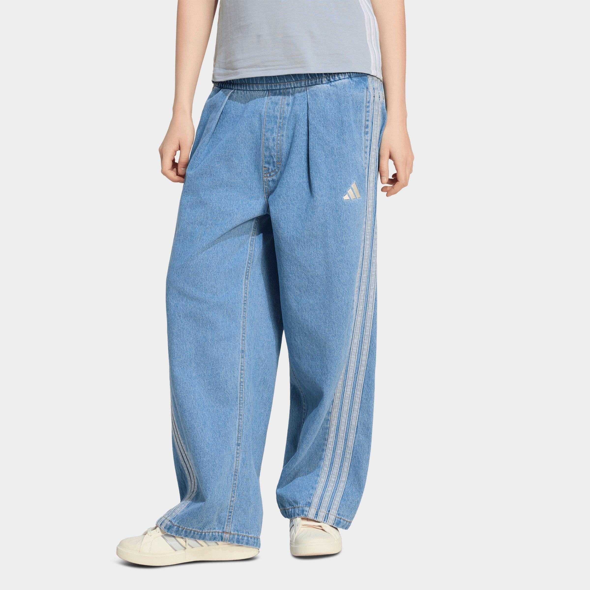 Women's adidas Originals Stadium Washed Loose Denim Pants | JD Sports