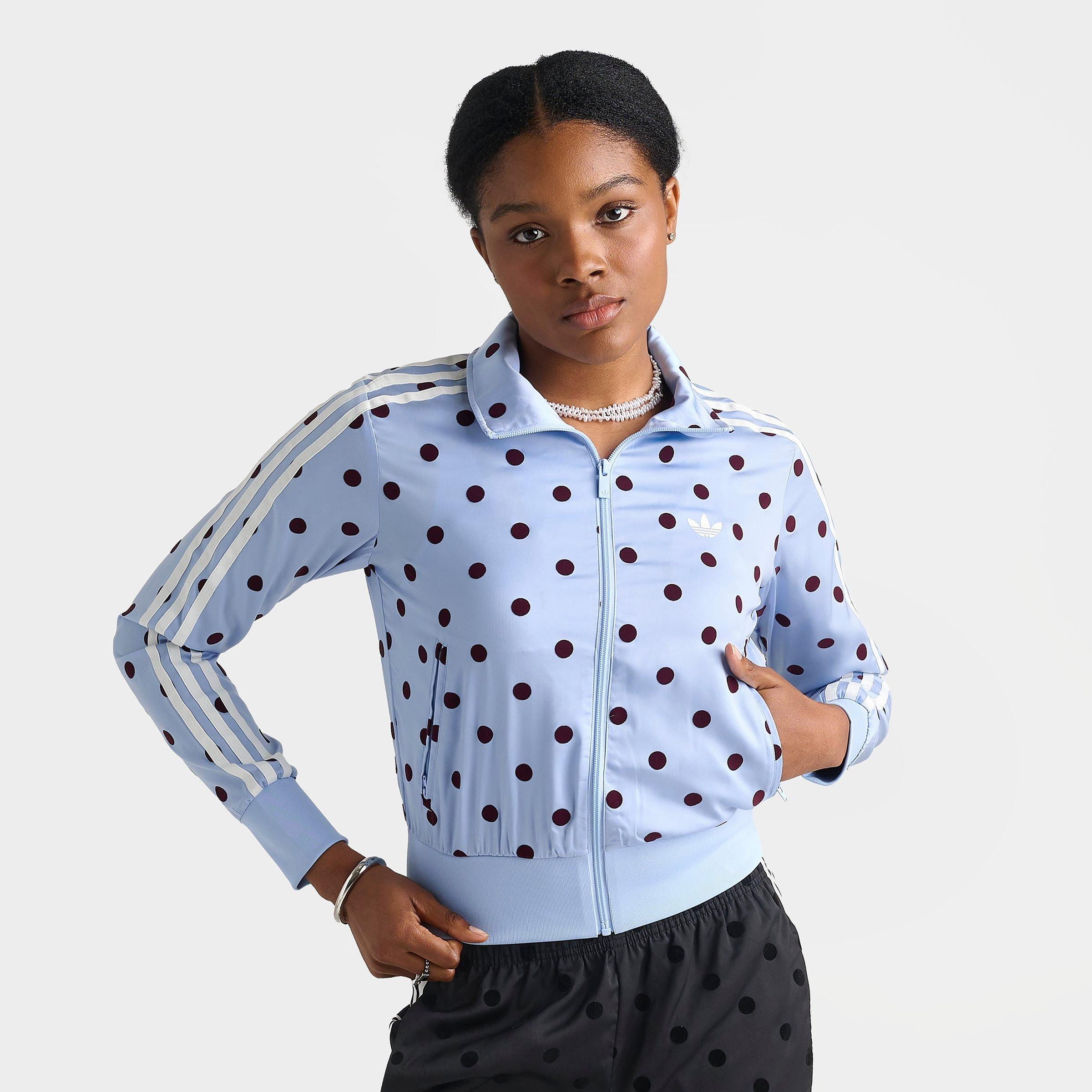Women's adidas Originals Firebird Polka Dot Satin Track Jacket
