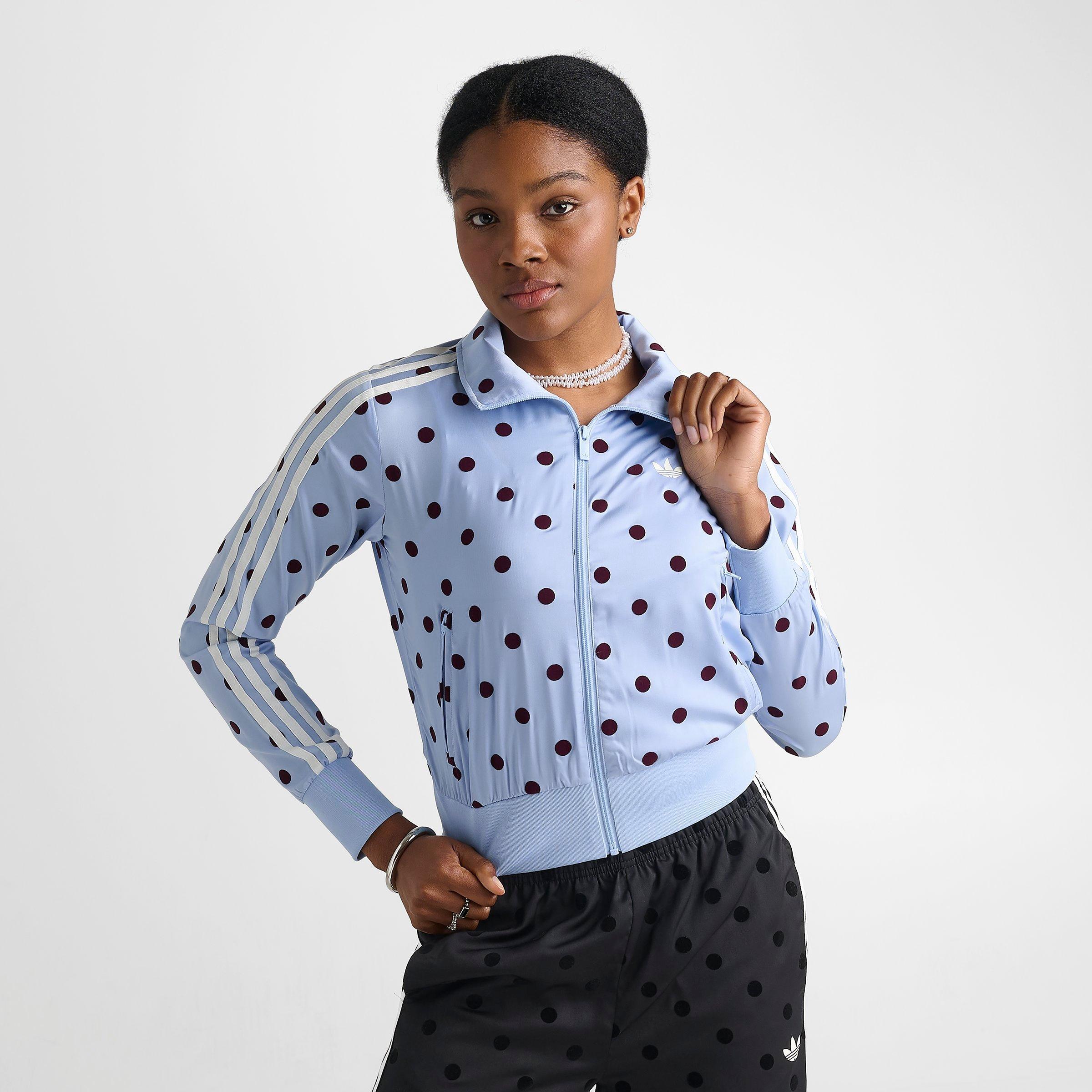 Women's adidas Originals Firebird Polka Dot Satin Track Jacket