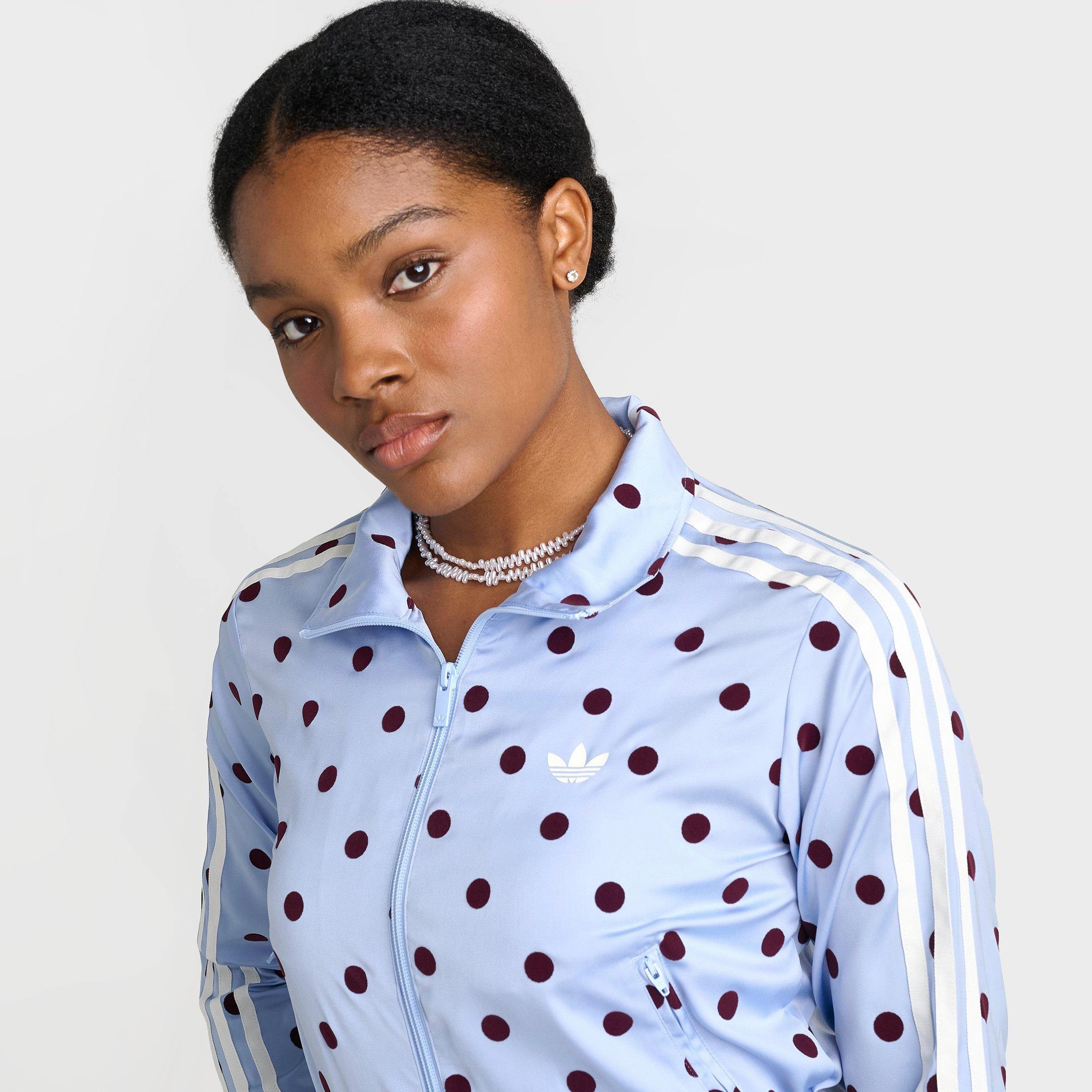 Women's adidas Originals Firebird Polka Dot Satin Track Jacket