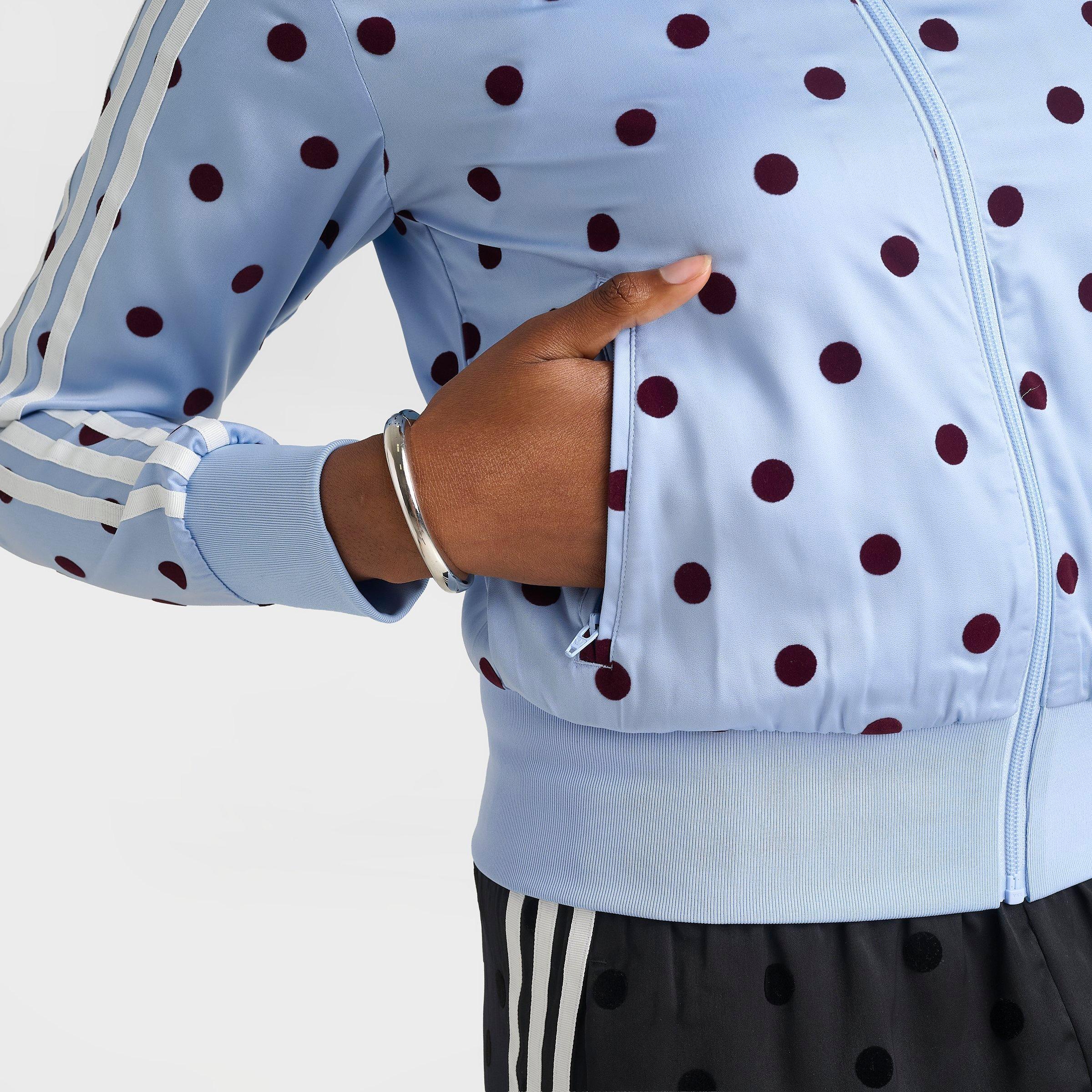 Women's adidas Originals Firebird Polka Dot Satin Track Jacket