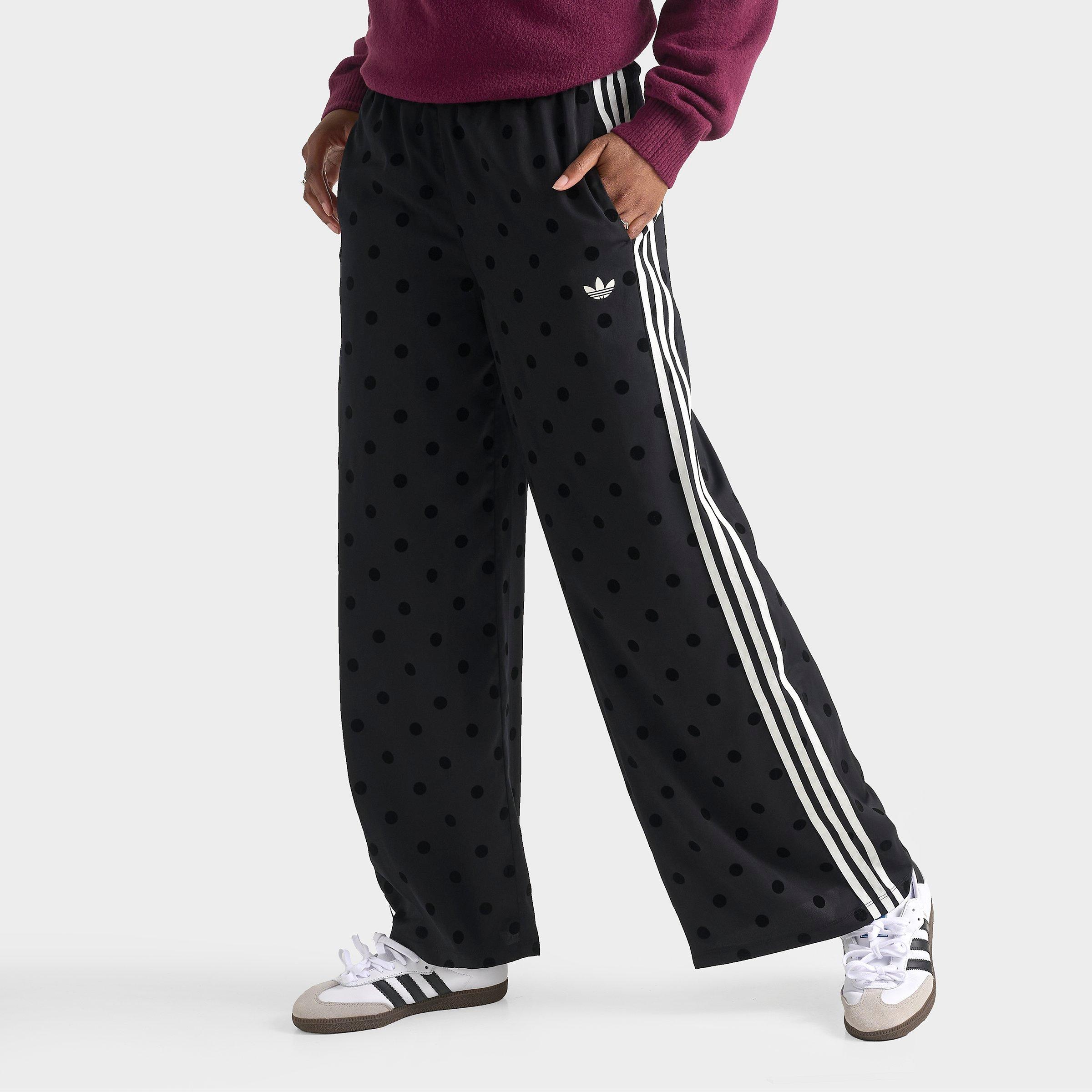 Women's adidas Originals Firebird Polka Dot Satin Wide-Leg Track Pants