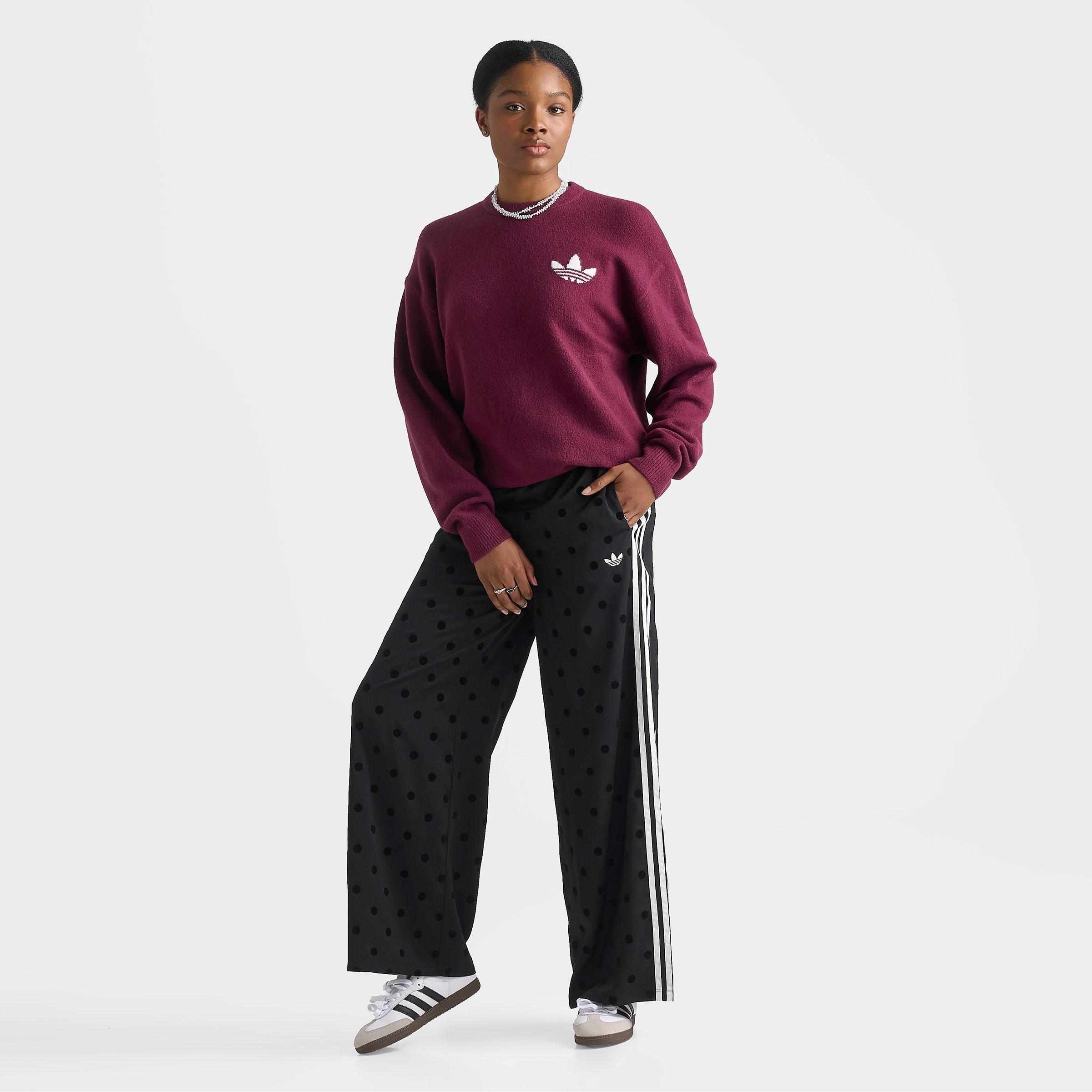 Women's adidas Originals Firebird Polka Dot Satin Wide-Leg Track Pants