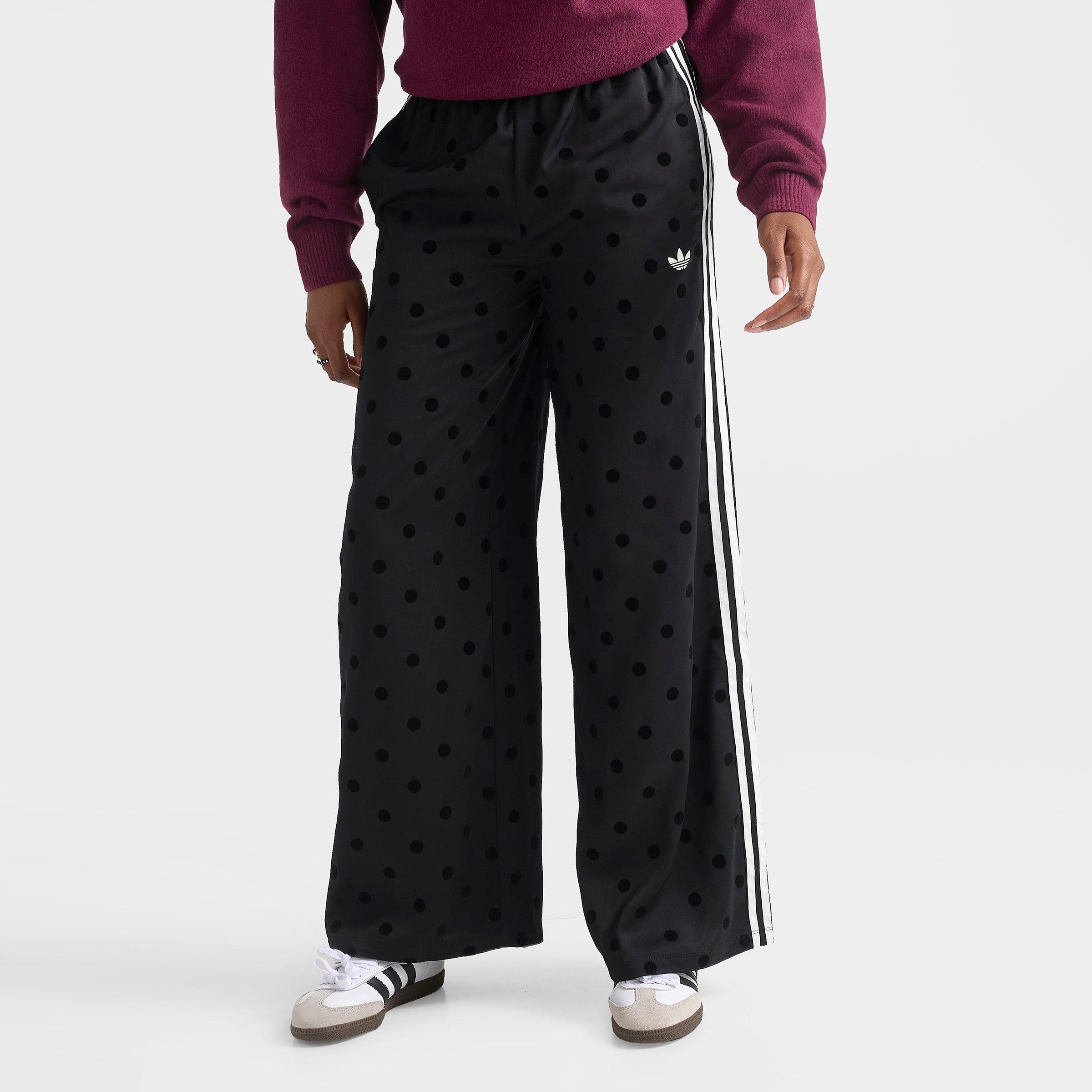 Women's adidas Originals Firebird Polka Dot Satin Wide-Leg Track Pants