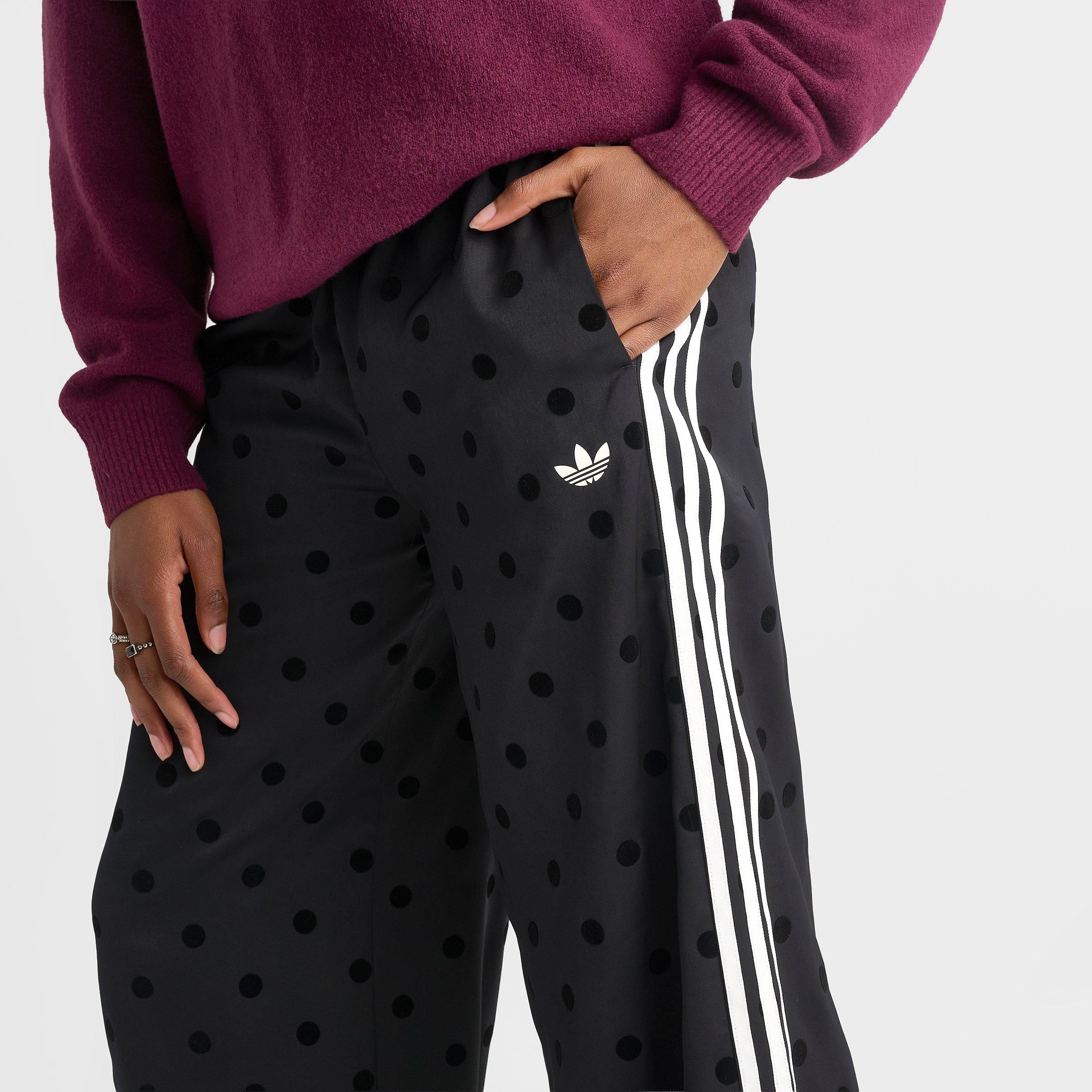 Women's adidas Originals Firebird Polka Dot Satin Wide-Leg Track Pants