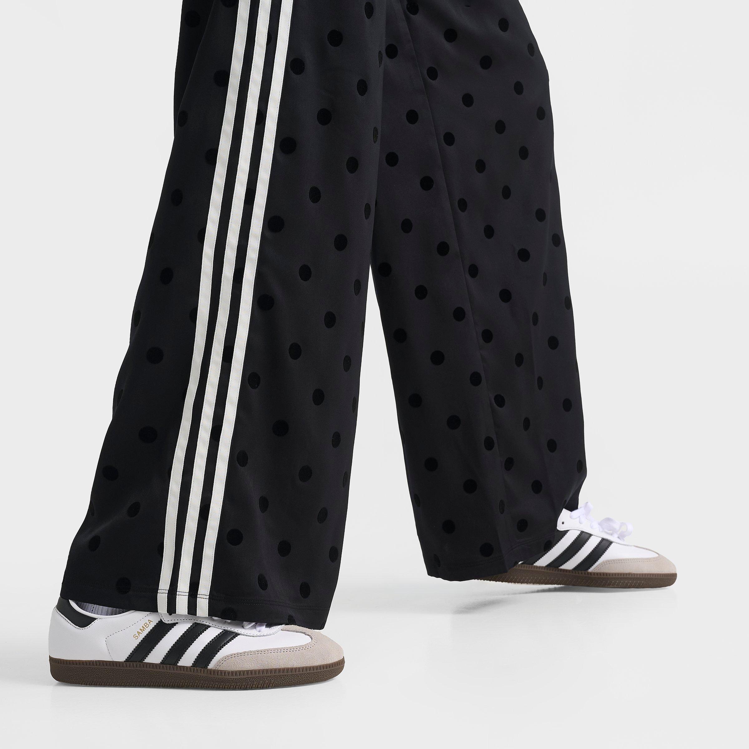 Women's adidas Originals Firebird Polka Dot Satin Wide-Leg Track Pants
