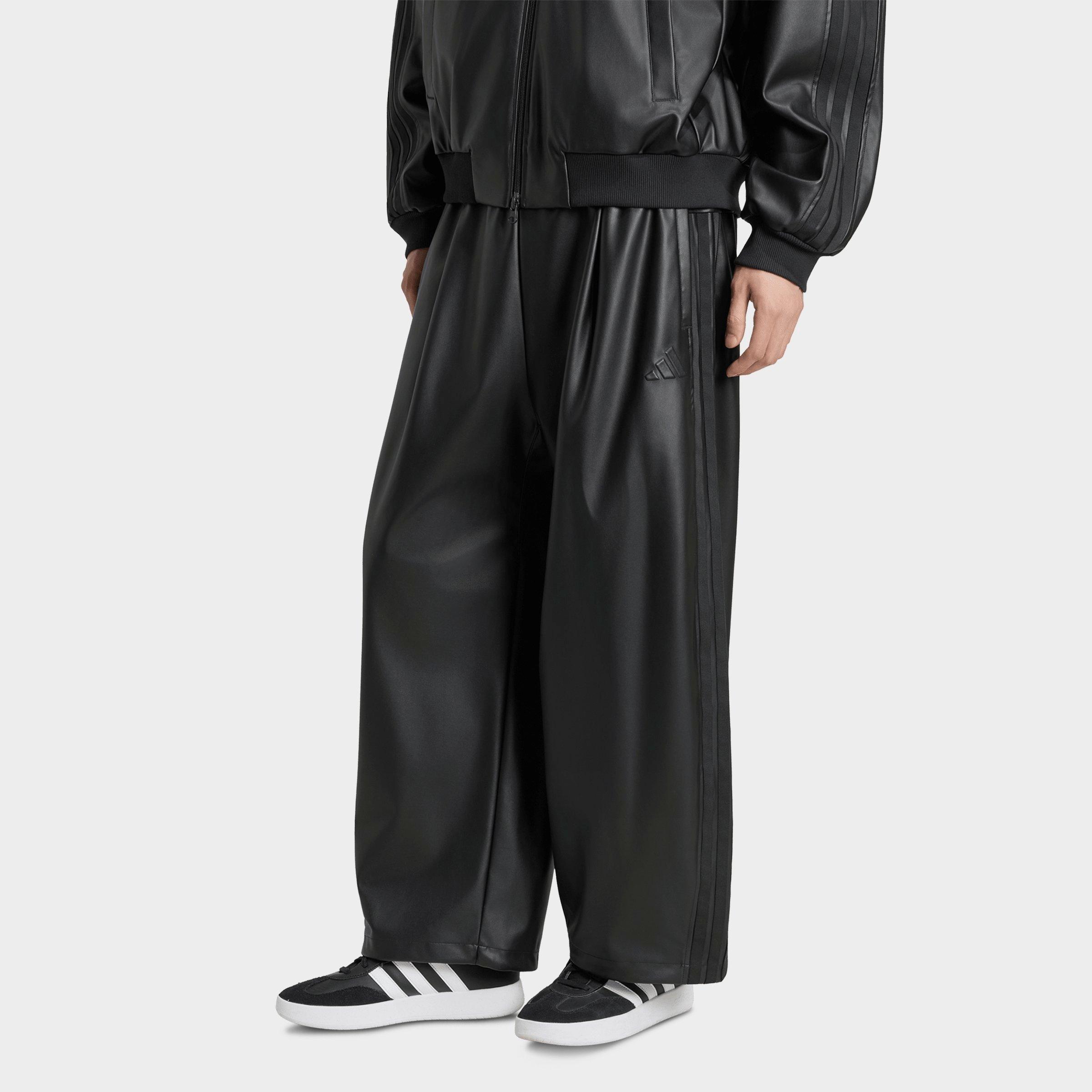 Men's adidas Stadium Oversized Faux Leather Open Hem Pants