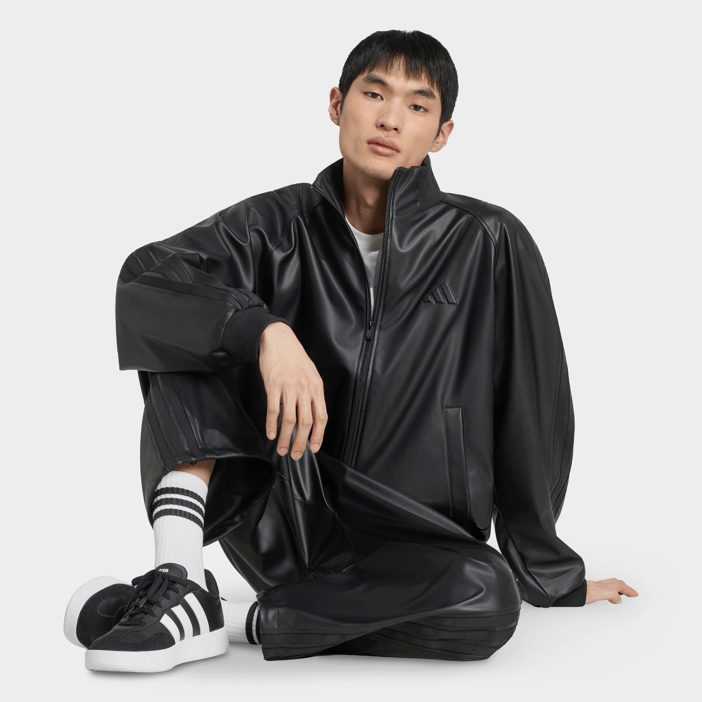 Men's adidas Stadium Oversized Faux Leather Open Hem Pants