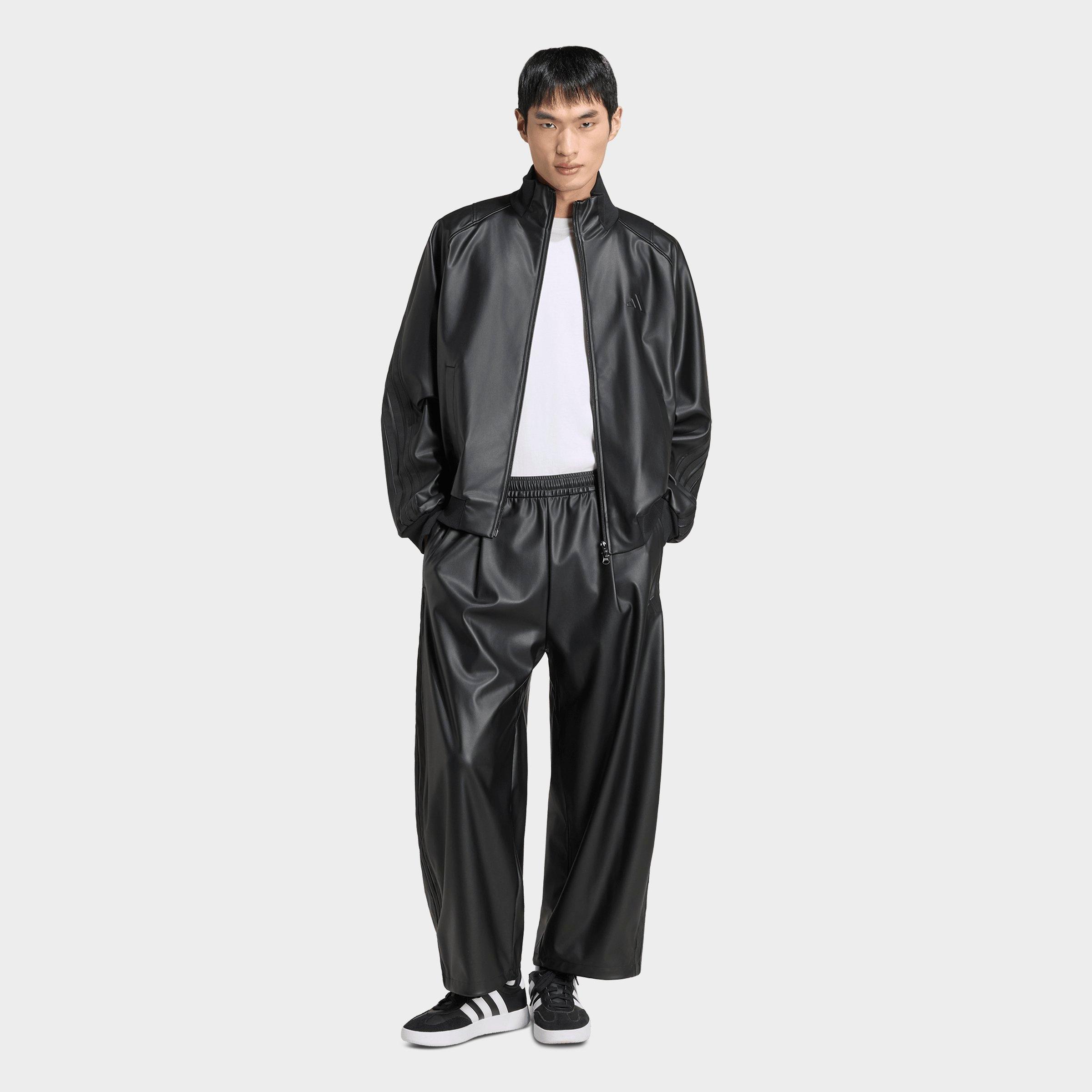 Men's adidas Stadium Loose Faux Leather Track Jacket