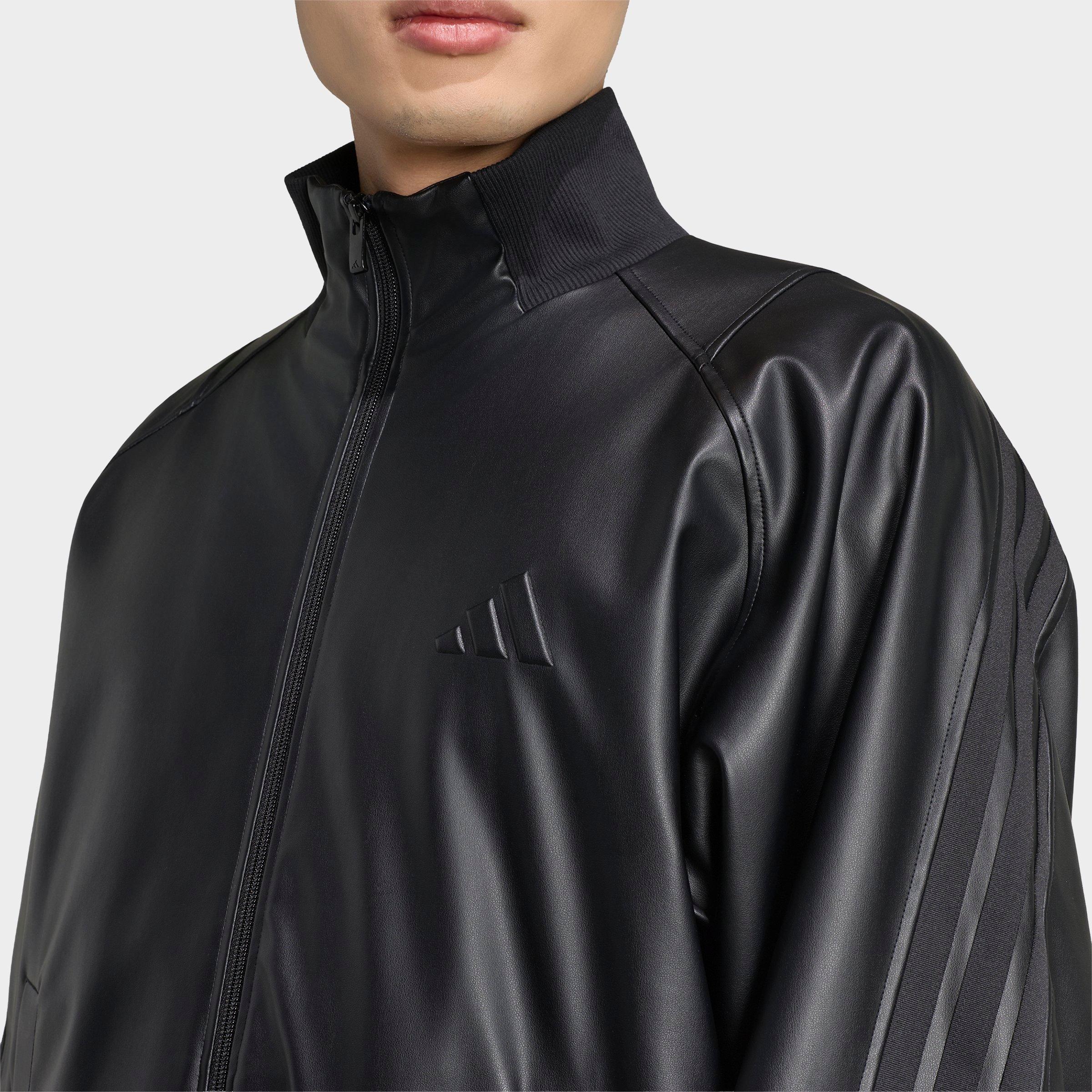 Men's adidas Stadium Loose Faux Leather Track Jacket