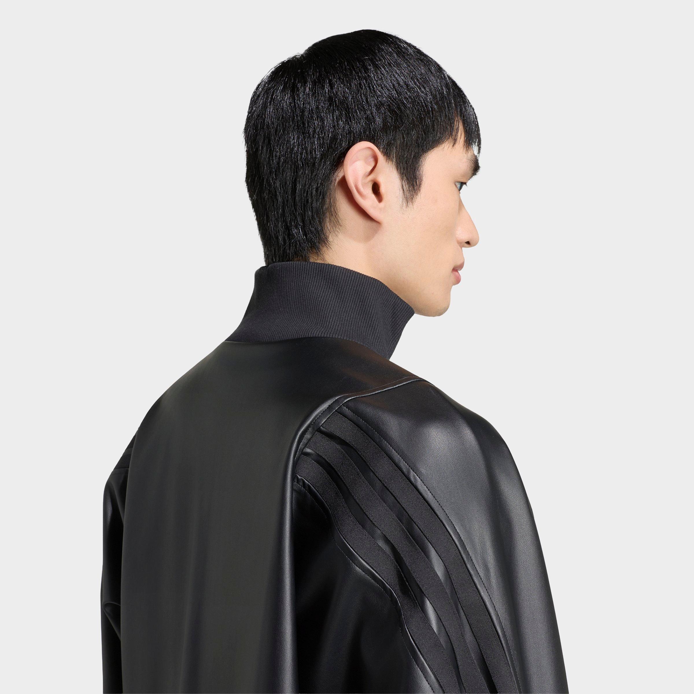 Men's adidas Stadium Loose Faux Leather Track Jacket