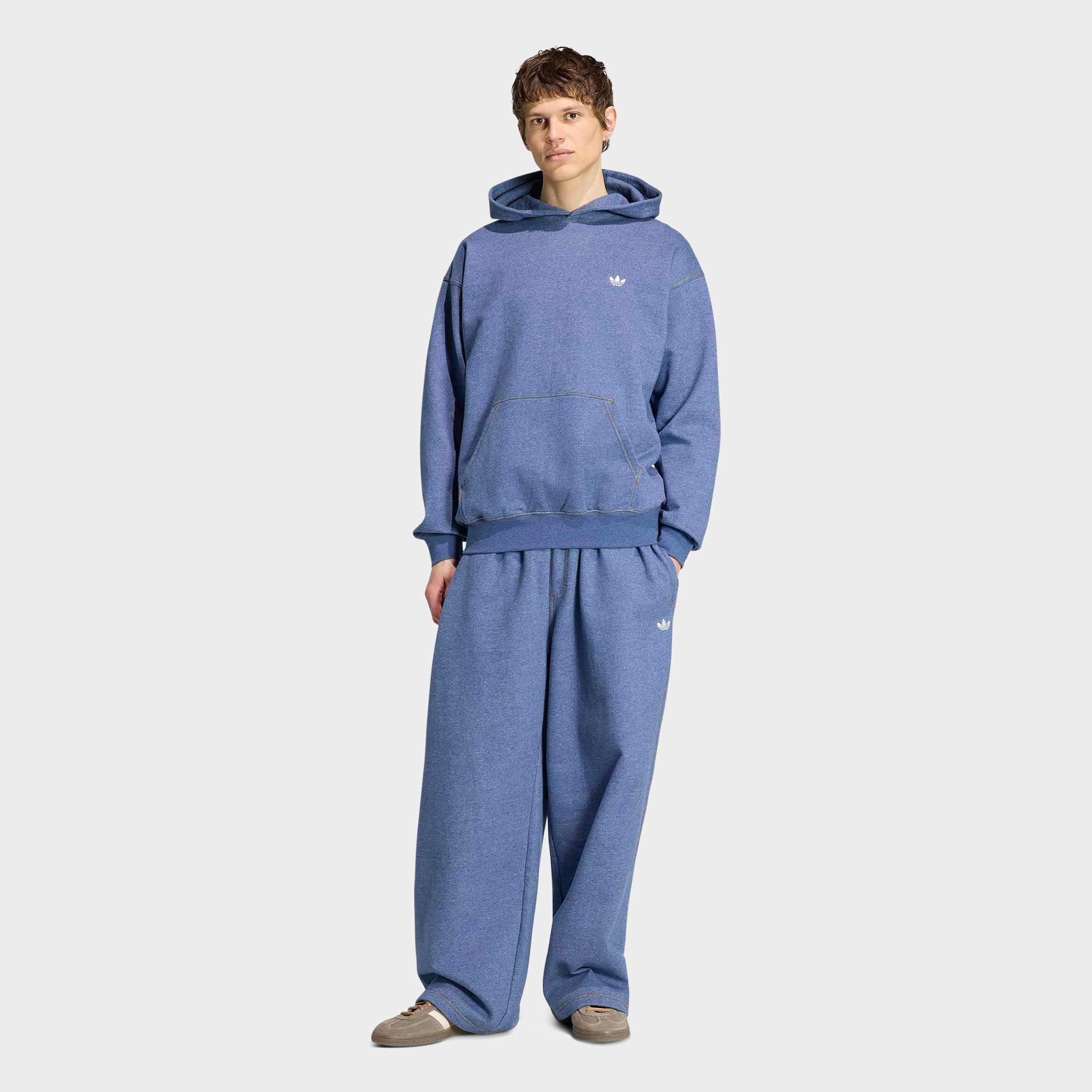 Men's adidas Originals Trefoil Essentials Melange Loose Pullover Hoodie