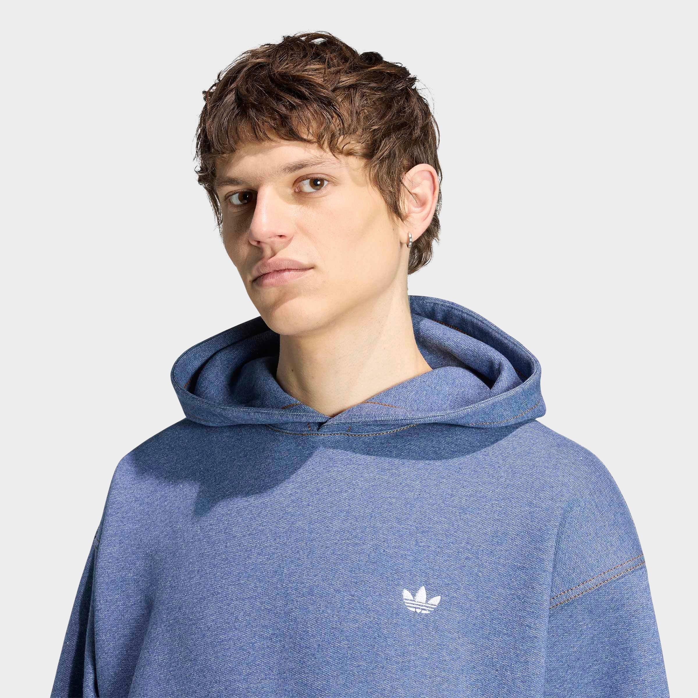 Men's adidas Originals Trefoil Essentials Melange Loose Pullover Hoodie