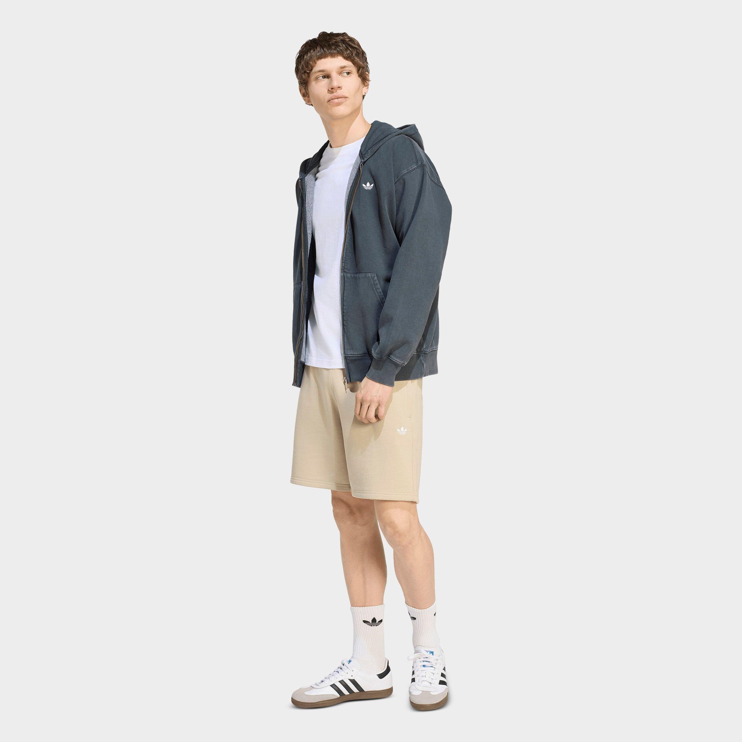 Men's adidas Originals Trefoil Essentials Washed Loose Full-Zip Hoodie