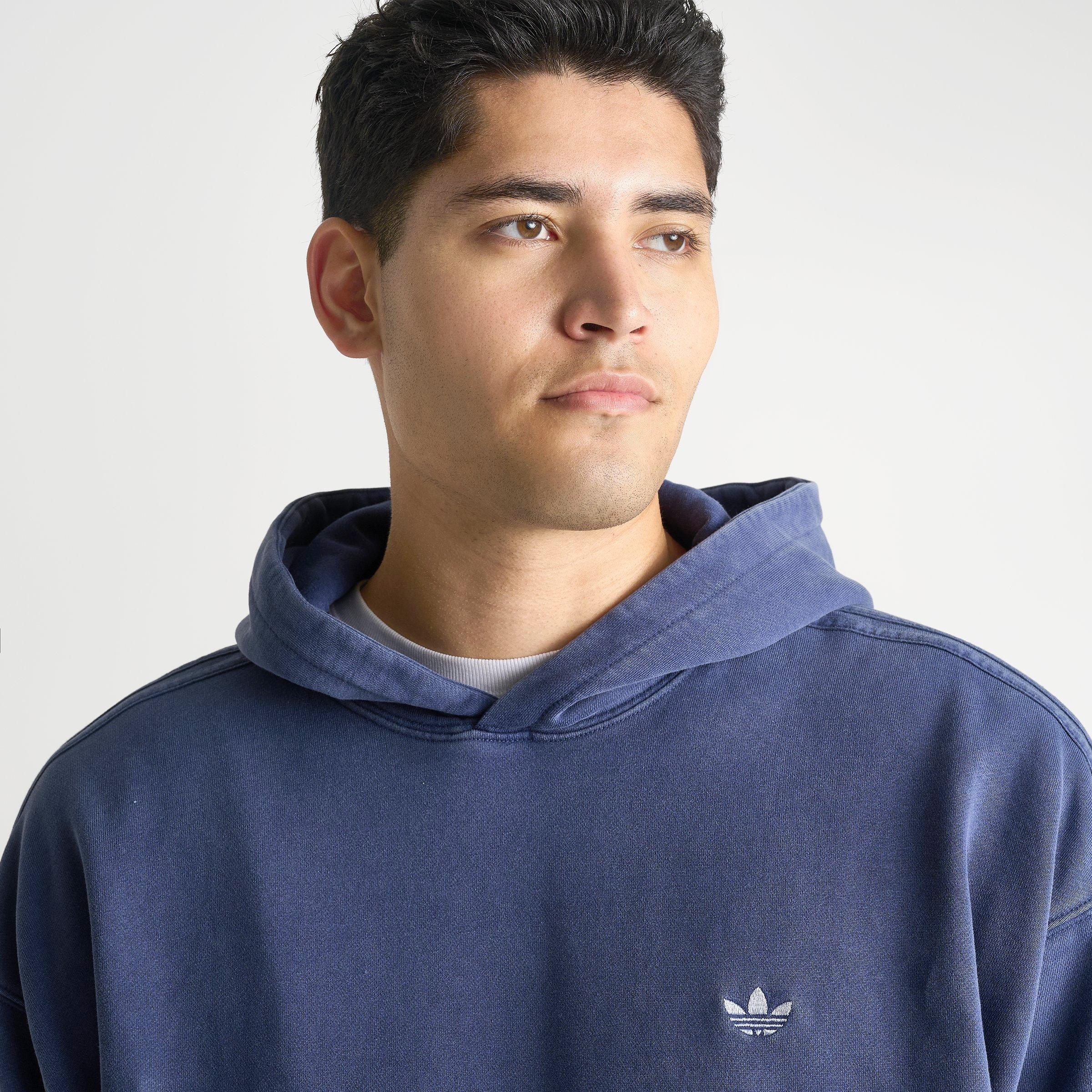 Men's adidas Originals Trefoil Essentials Washed Loose Pullover Hoodie