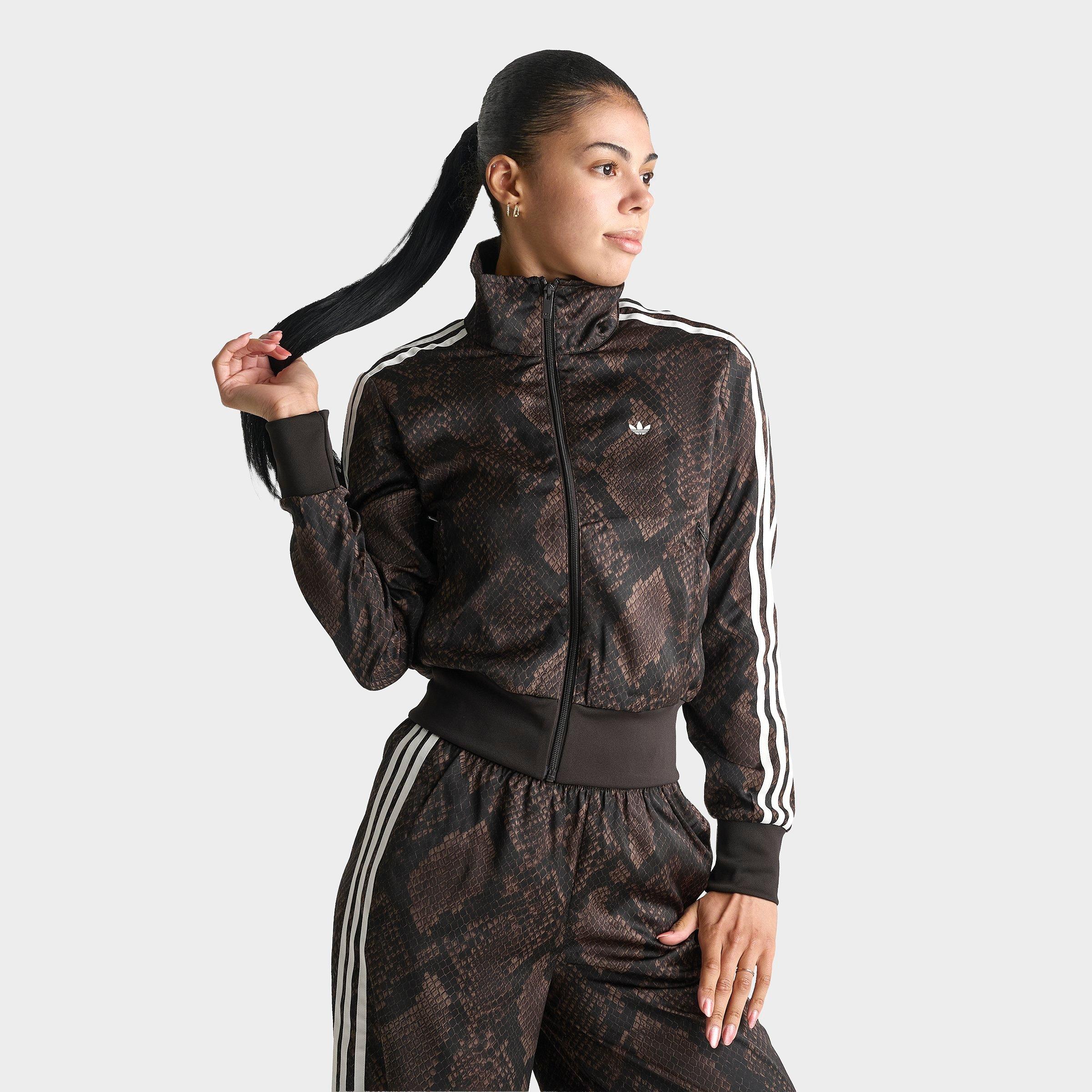 Women's adidas Originals Satin Snake Print Firebird Full-Zip Track Jacket