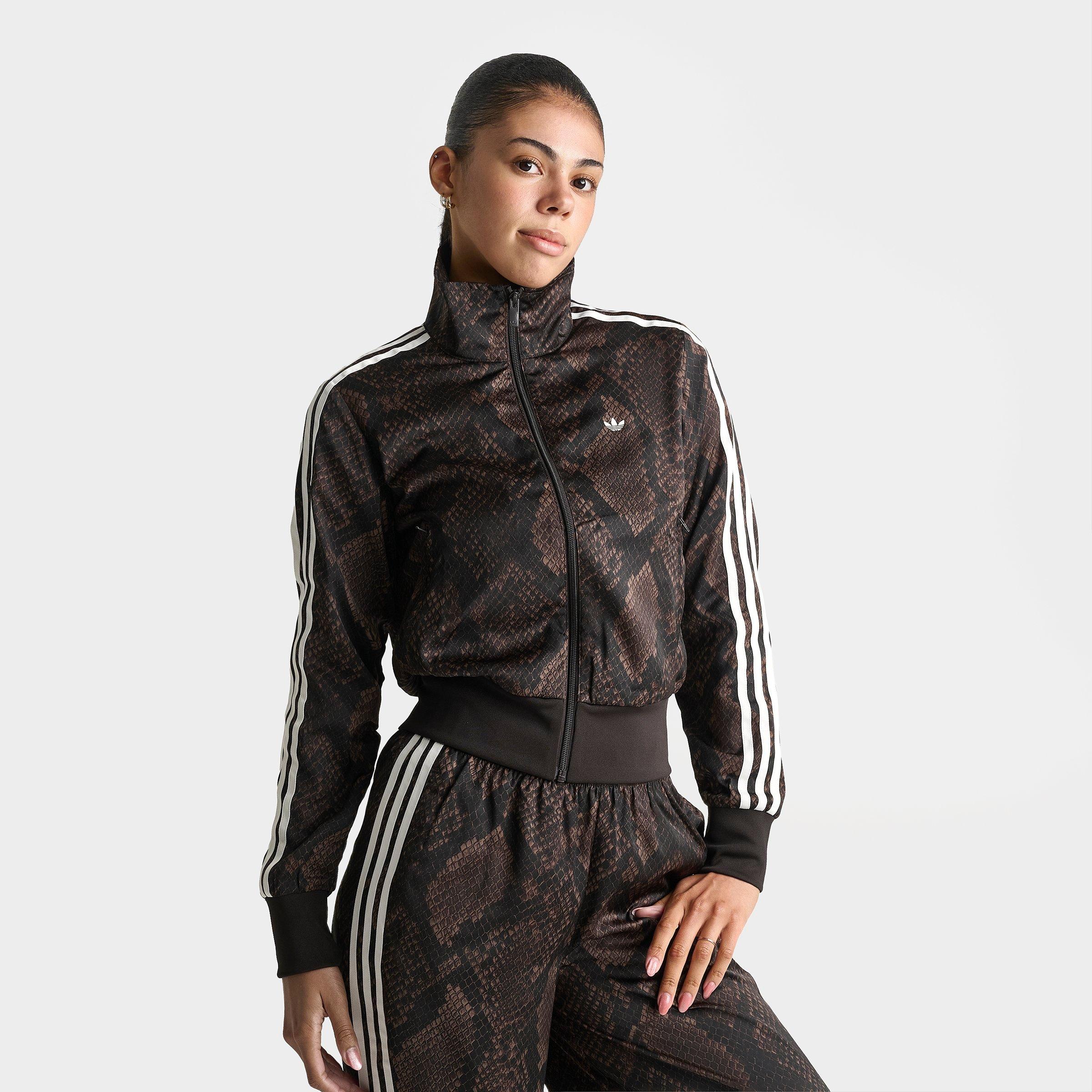 Women's adidas Originals Satin Snake Print Firebird Full-Zip Track Jacket