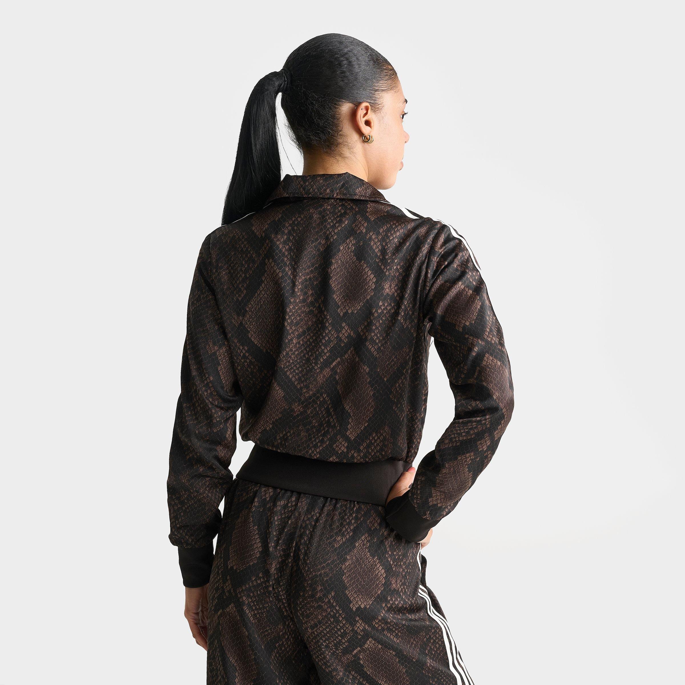 Women's adidas Originals Satin Snake Print Firebird Full-Zip Track Jacket