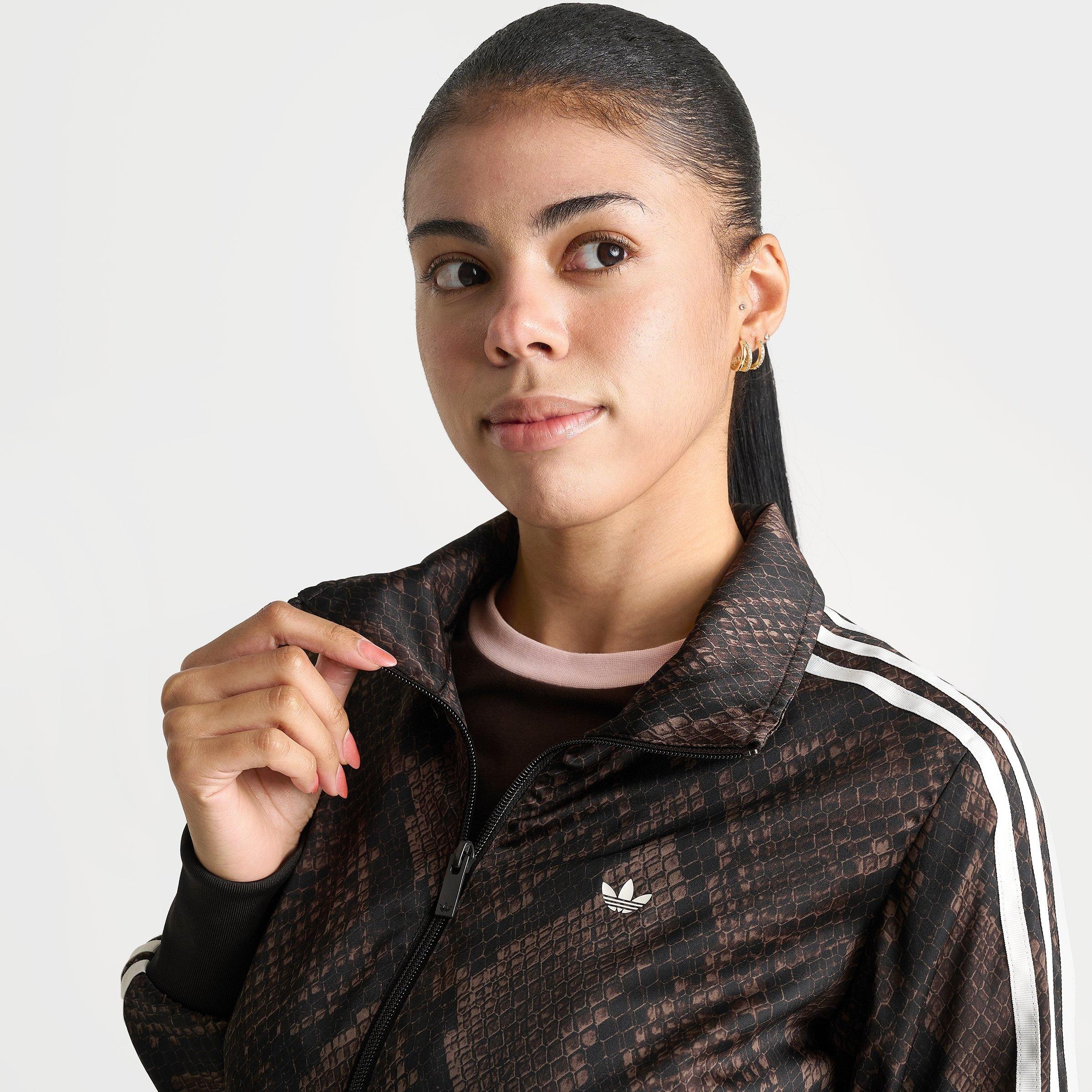 Women's adidas Originals Satin Snake Print Firebird Full-Zip Track Jacket