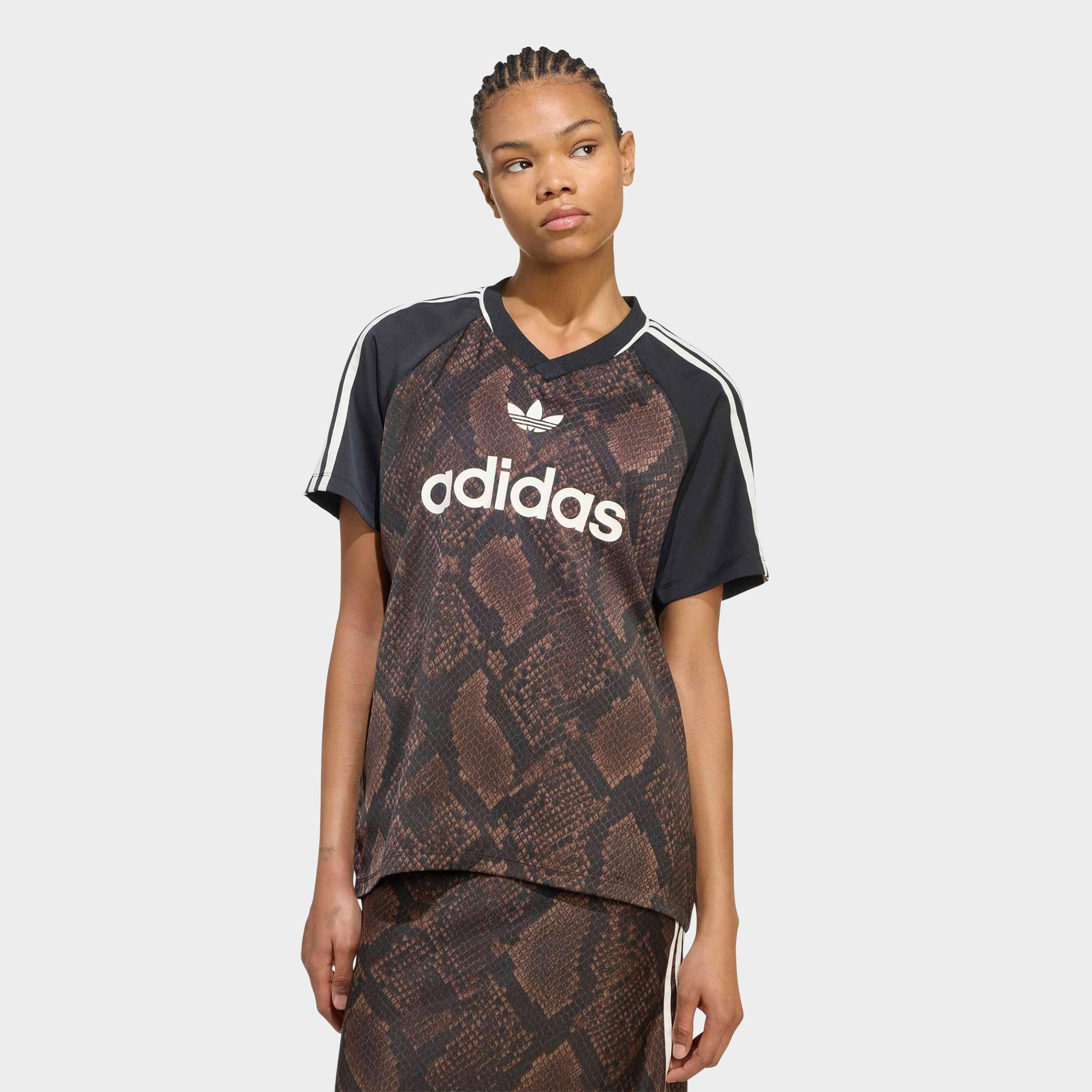 Women's adidas Originals Snake Print Satin Jersey