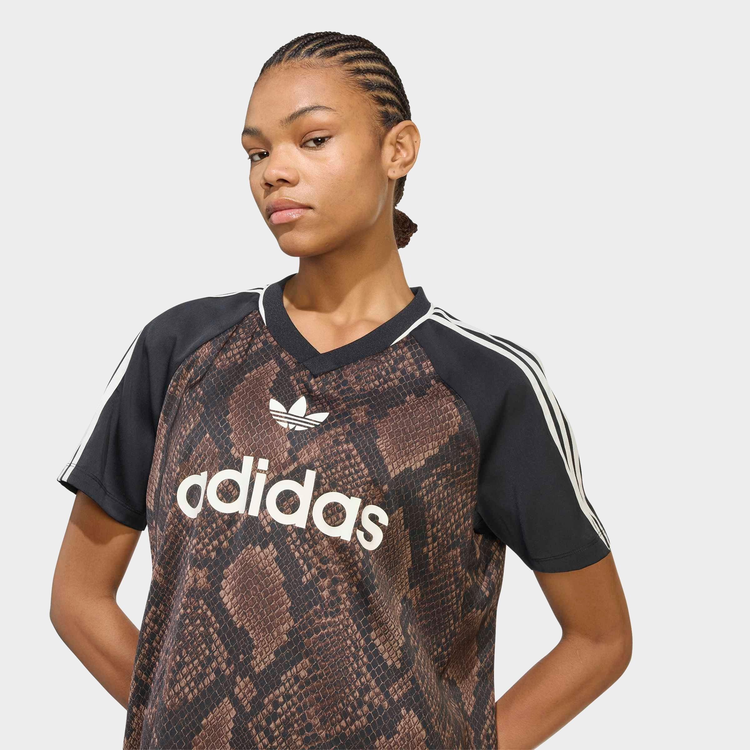 Women's adidas Originals Snake Print Satin Jersey