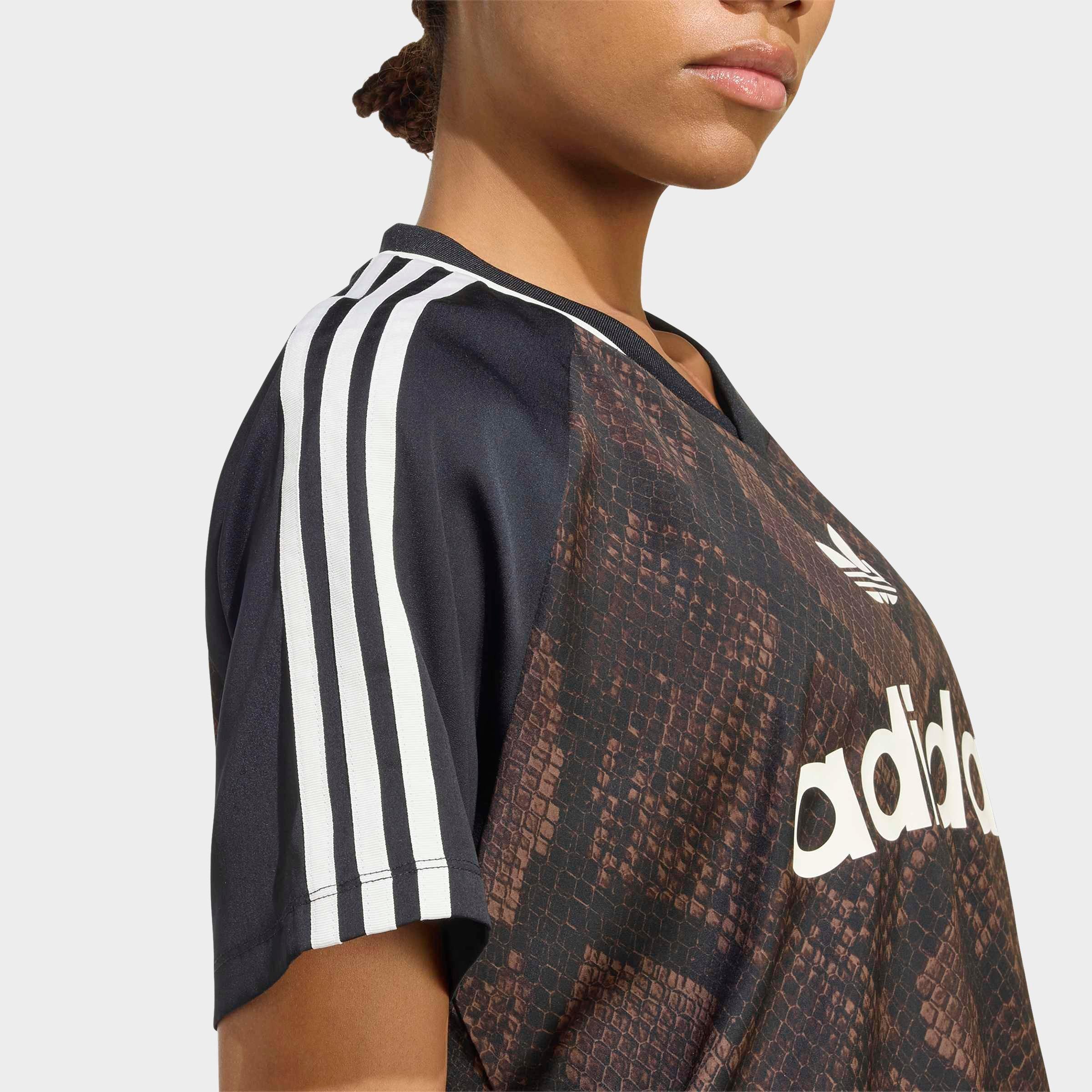 Women's adidas Originals Snake Print Satin Jersey