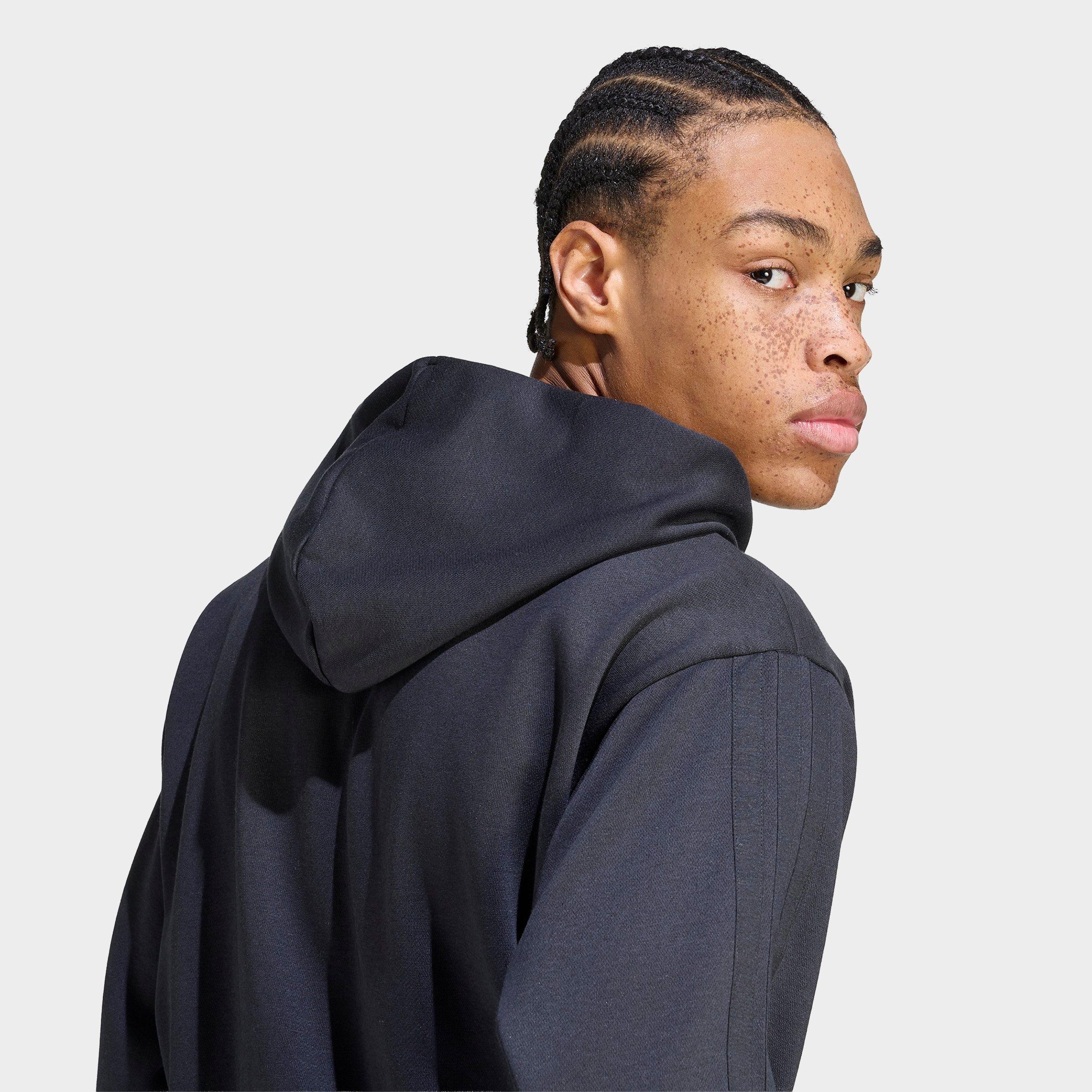 Men's adidas Essentials 3-Stripes Fleece Full-Zip Hoodie