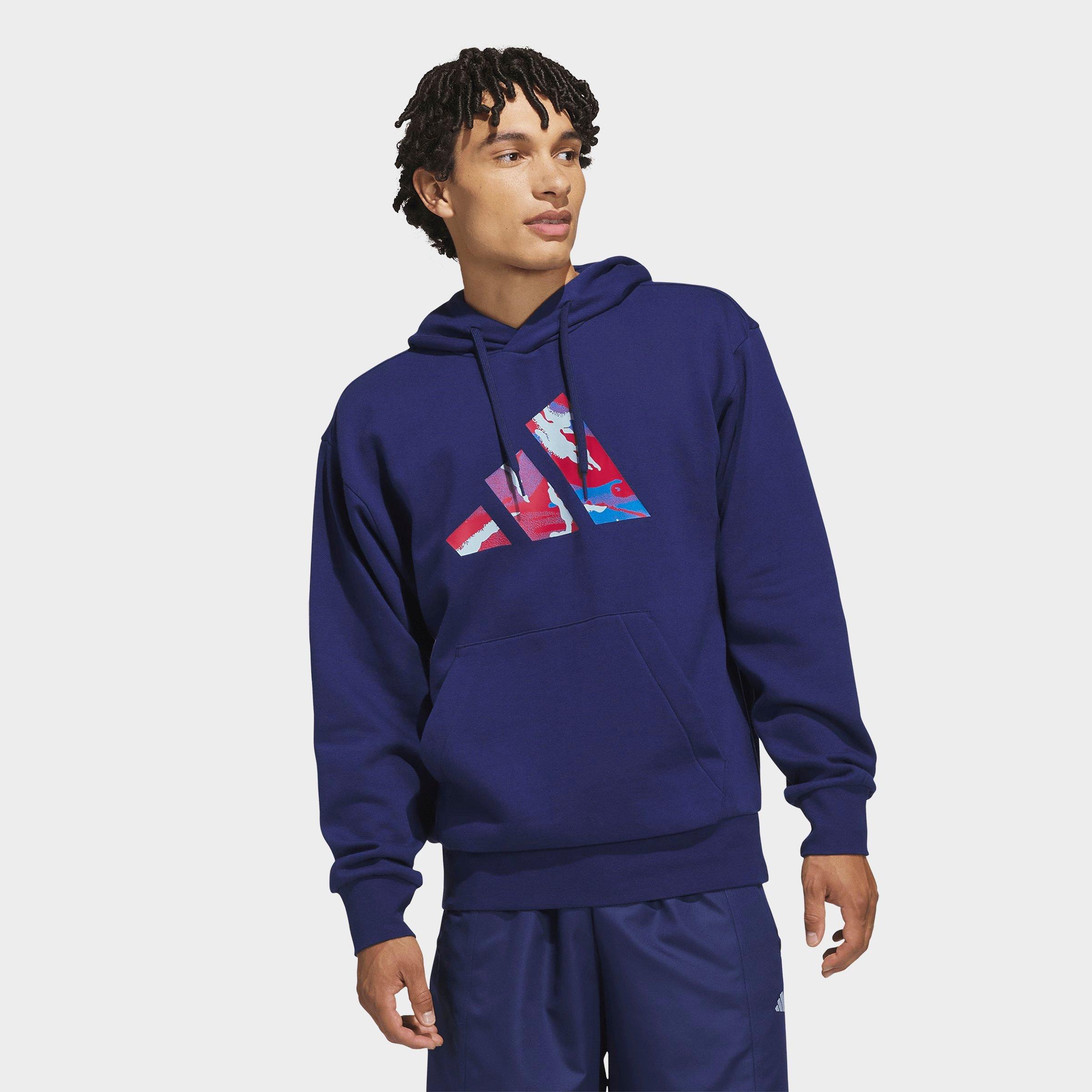 Men's adidas Camo Big Logo Graphic Pullover Hoodie