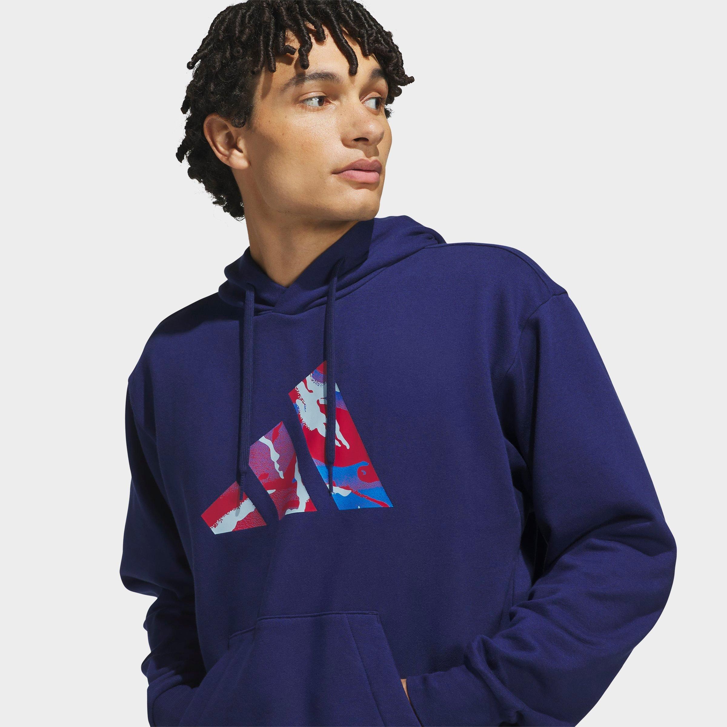 Men's adidas Camo Big Logo Graphic Pullover Hoodie