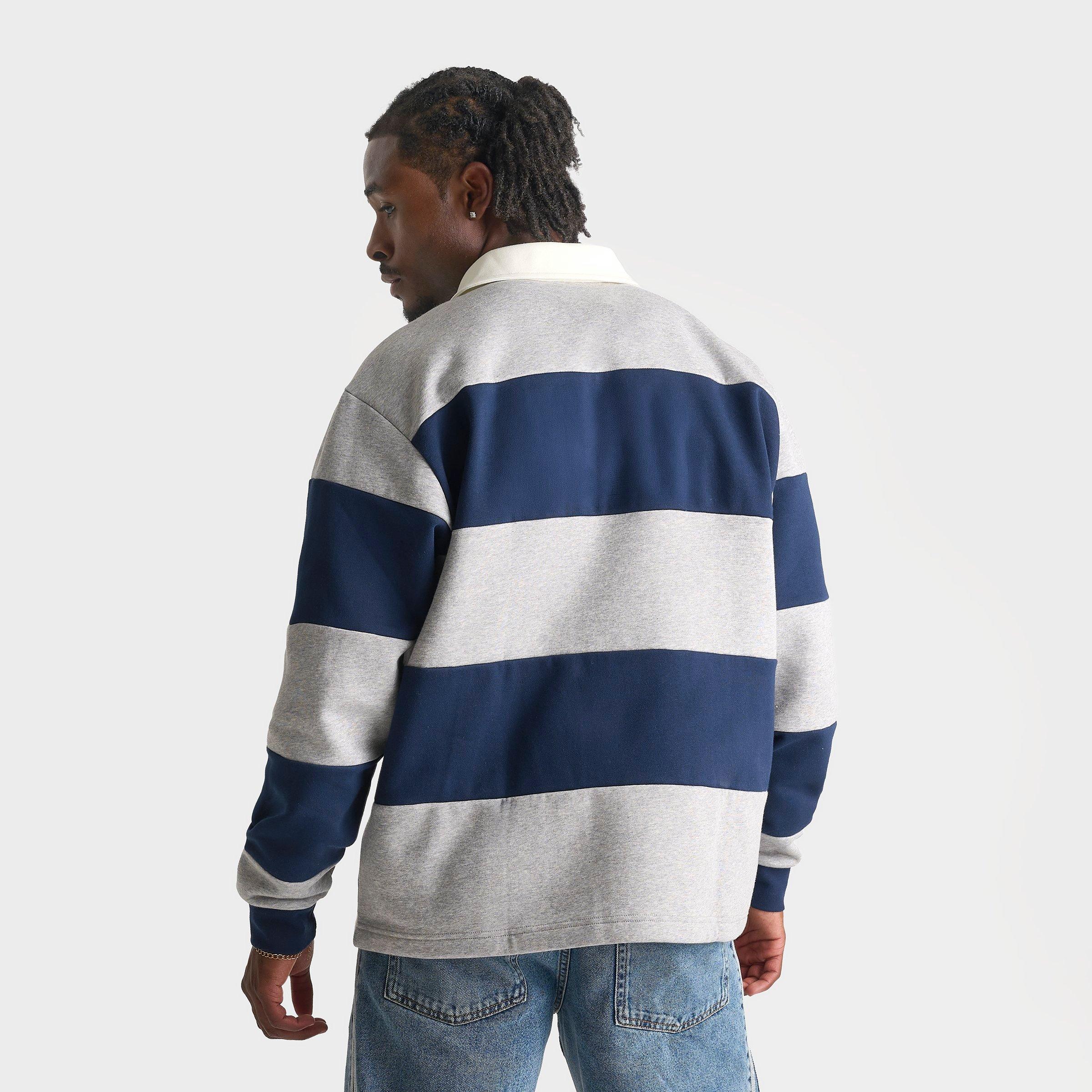 Men's adidas Originals Panel Cut Striped Rugby Shirt