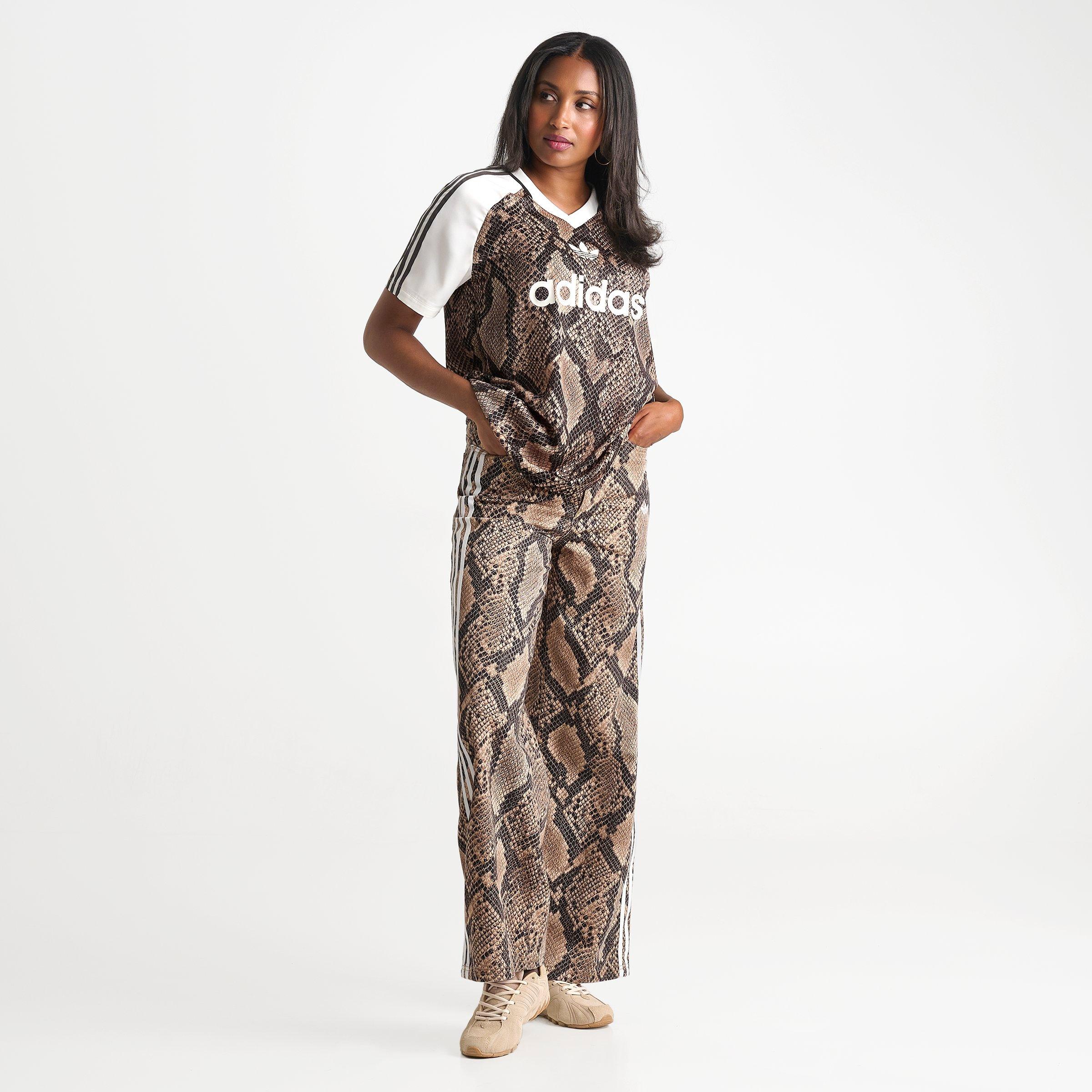 Women's adidas Originals Snake Print Denim Loose Pants
