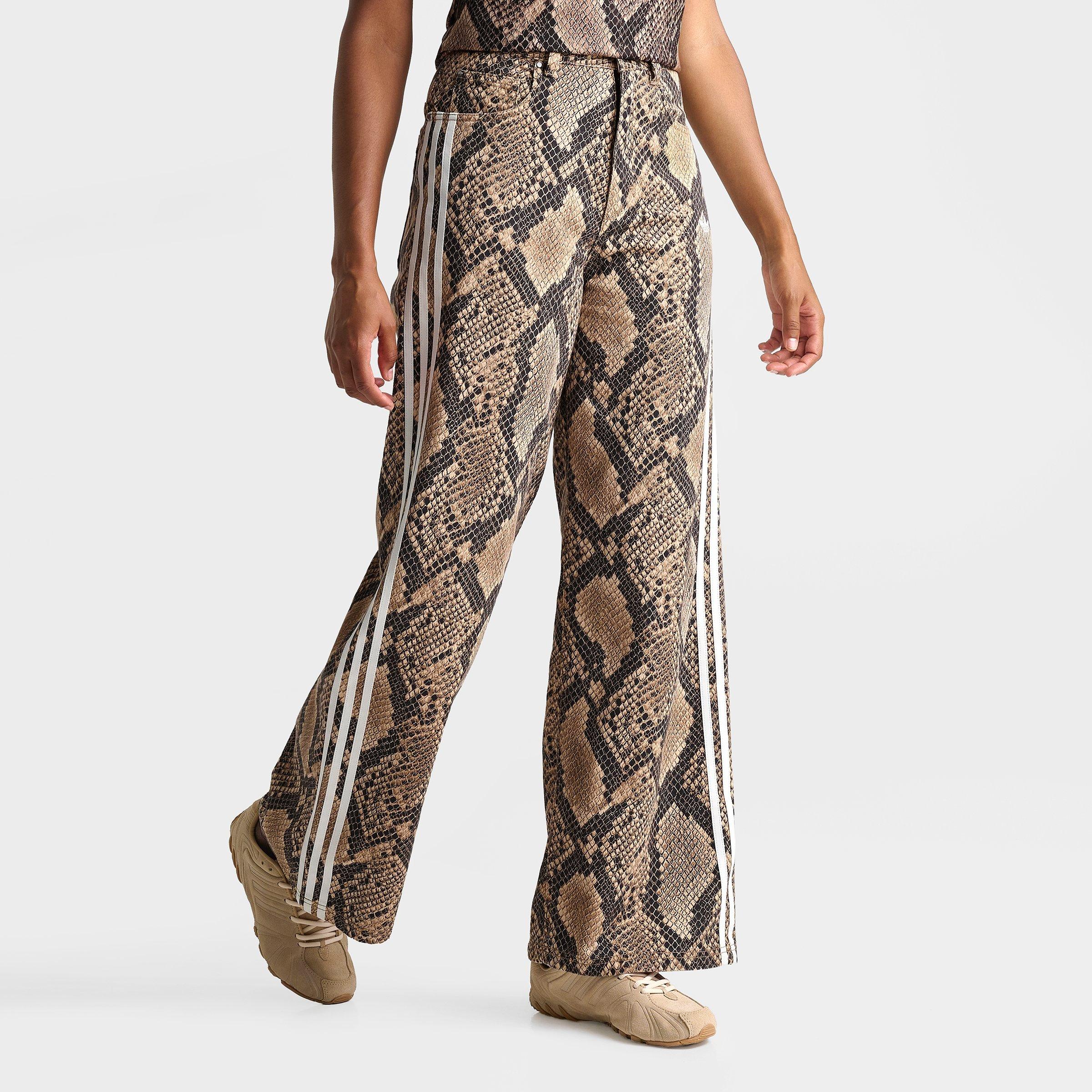 Women's adidas Originals Snake Print Denim Loose Pants