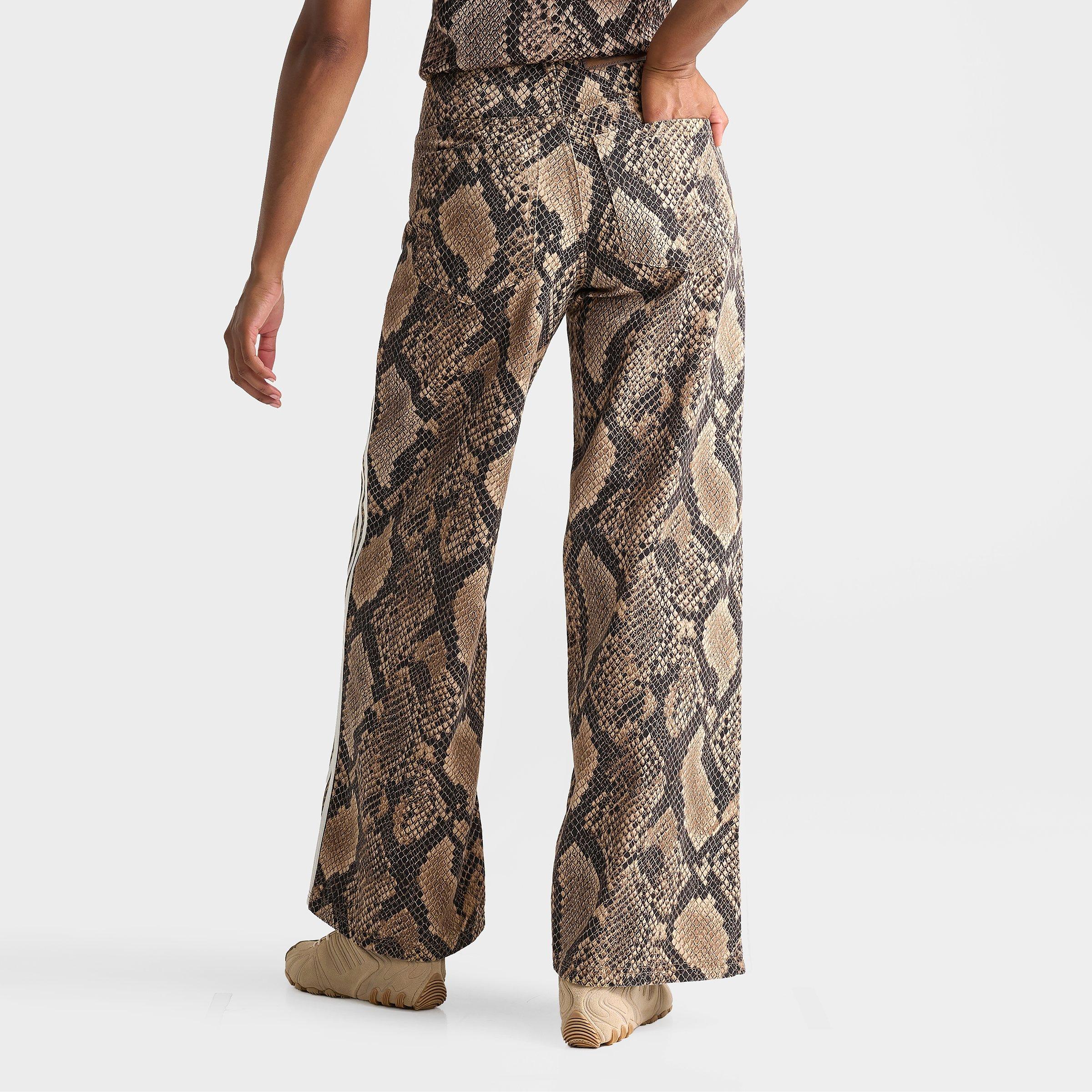 Women's adidas Originals Snake Print Denim Loose Pants