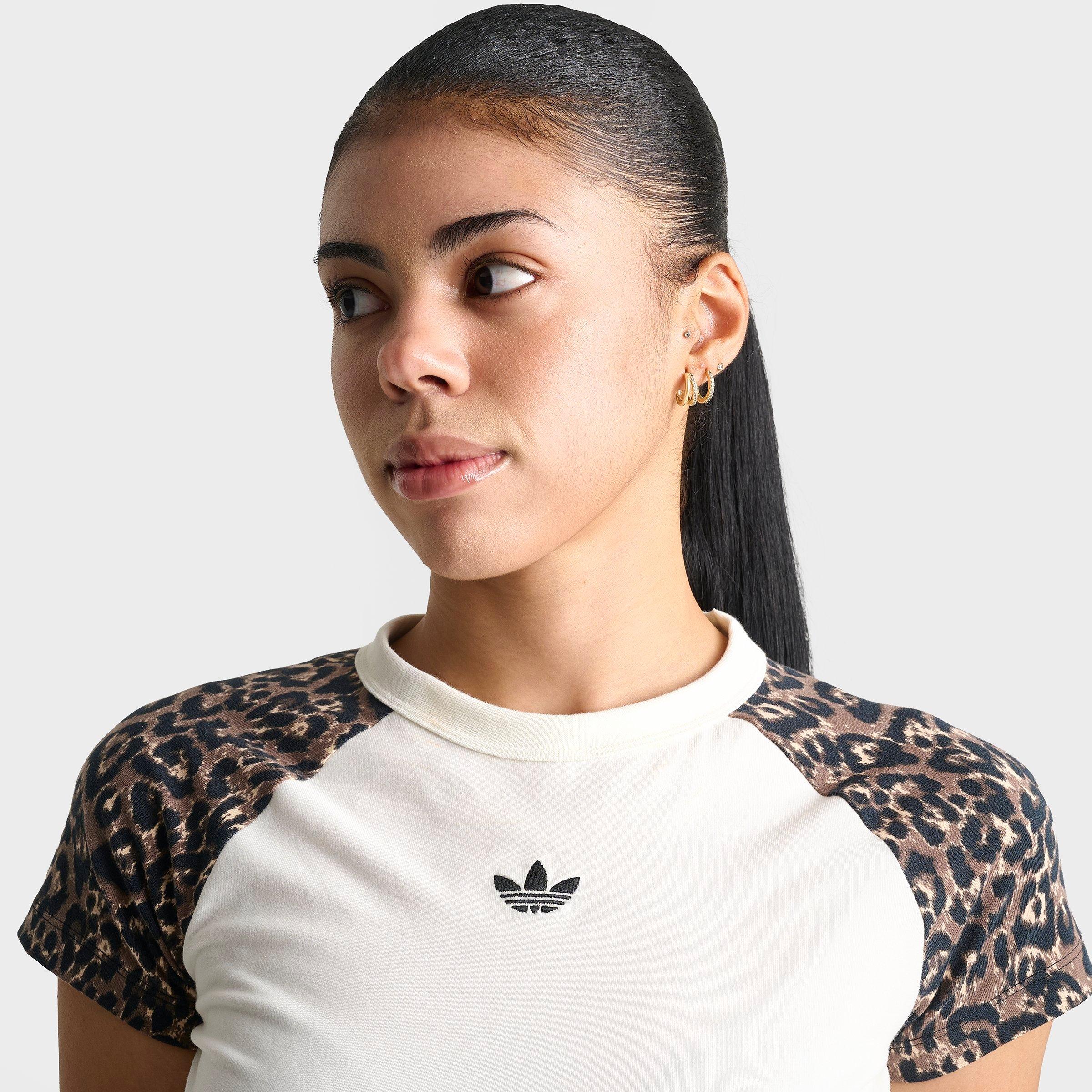 Women's adidas Originals Leopard Raglan Slim T-Shirt