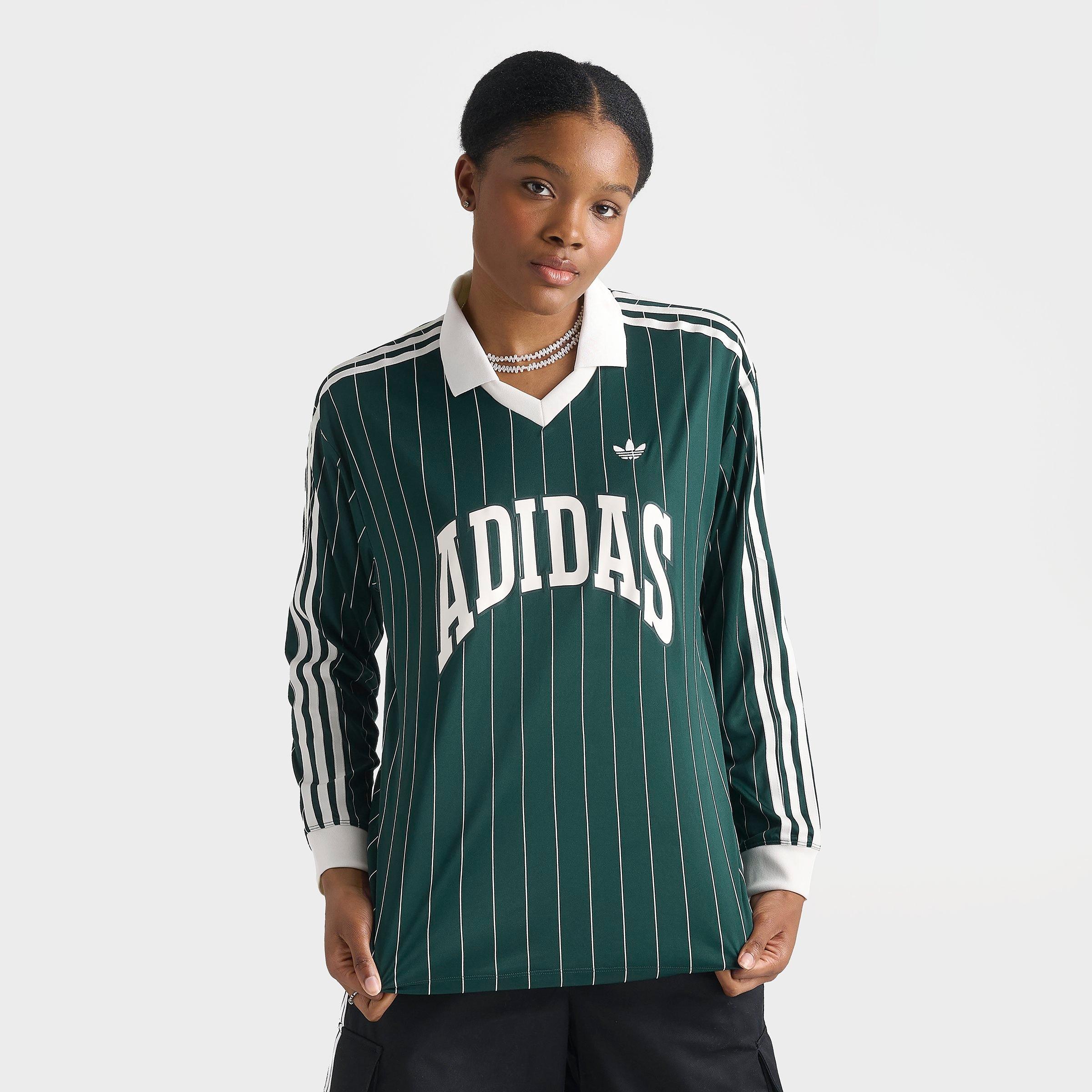 Women's adidas Originals Pinstripe Long-Sleeve Football T-Shirt