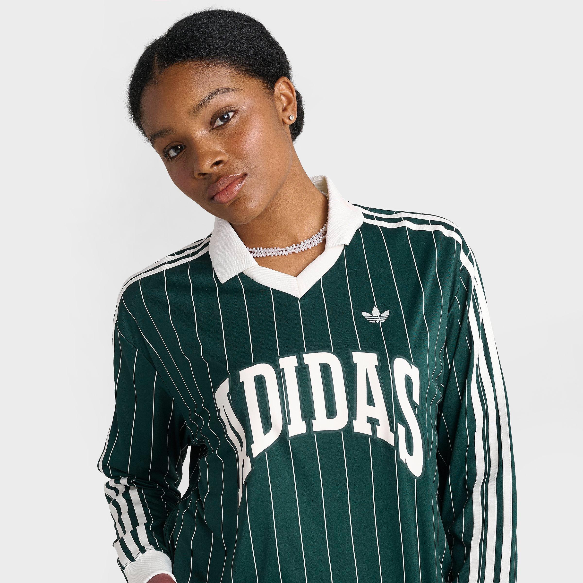 Women's adidas Originals Pinstripe Long-Sleeve Football T-Shirt